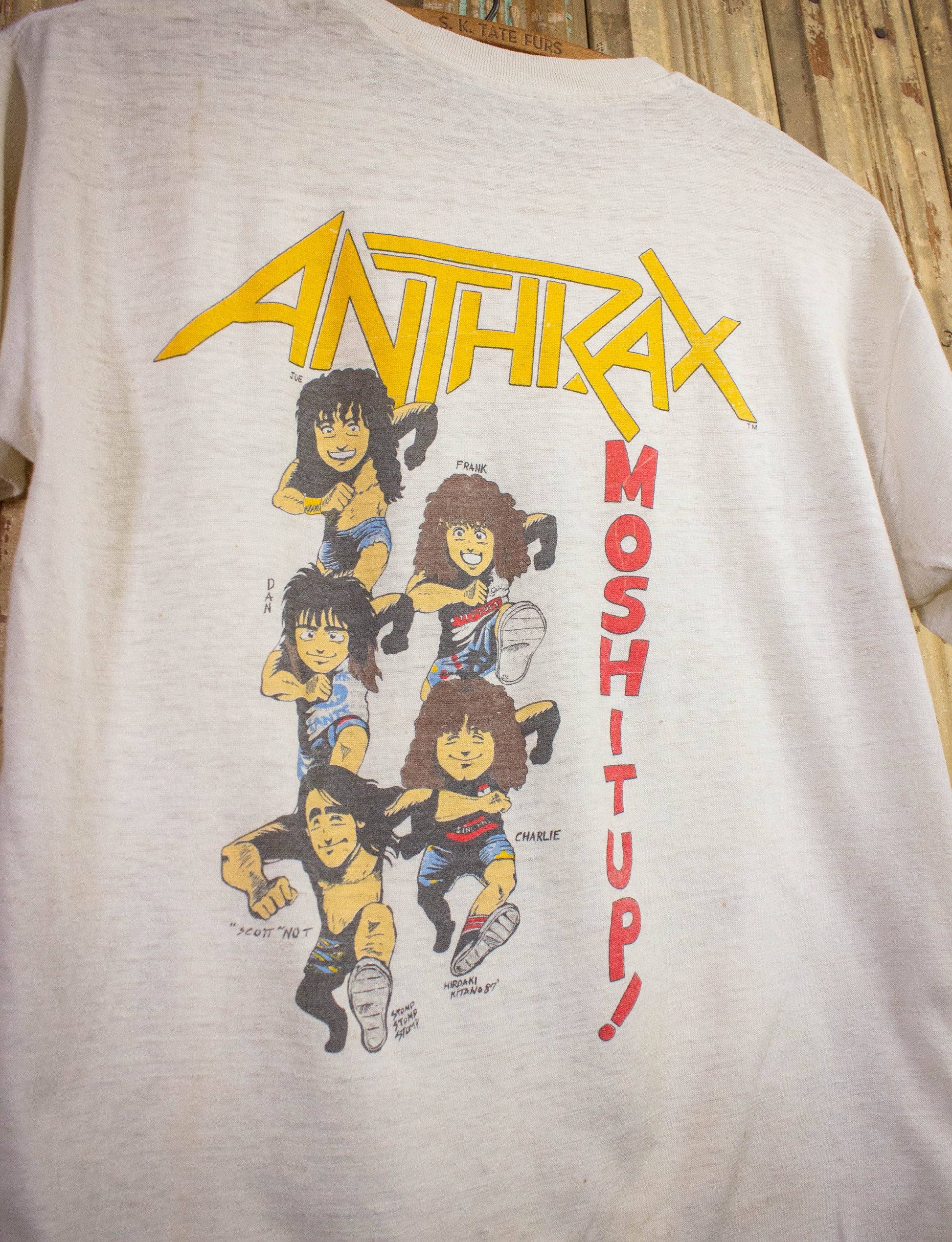 Vintage Anthrax Mosh It Up Concert T Shirt 1987 White Small