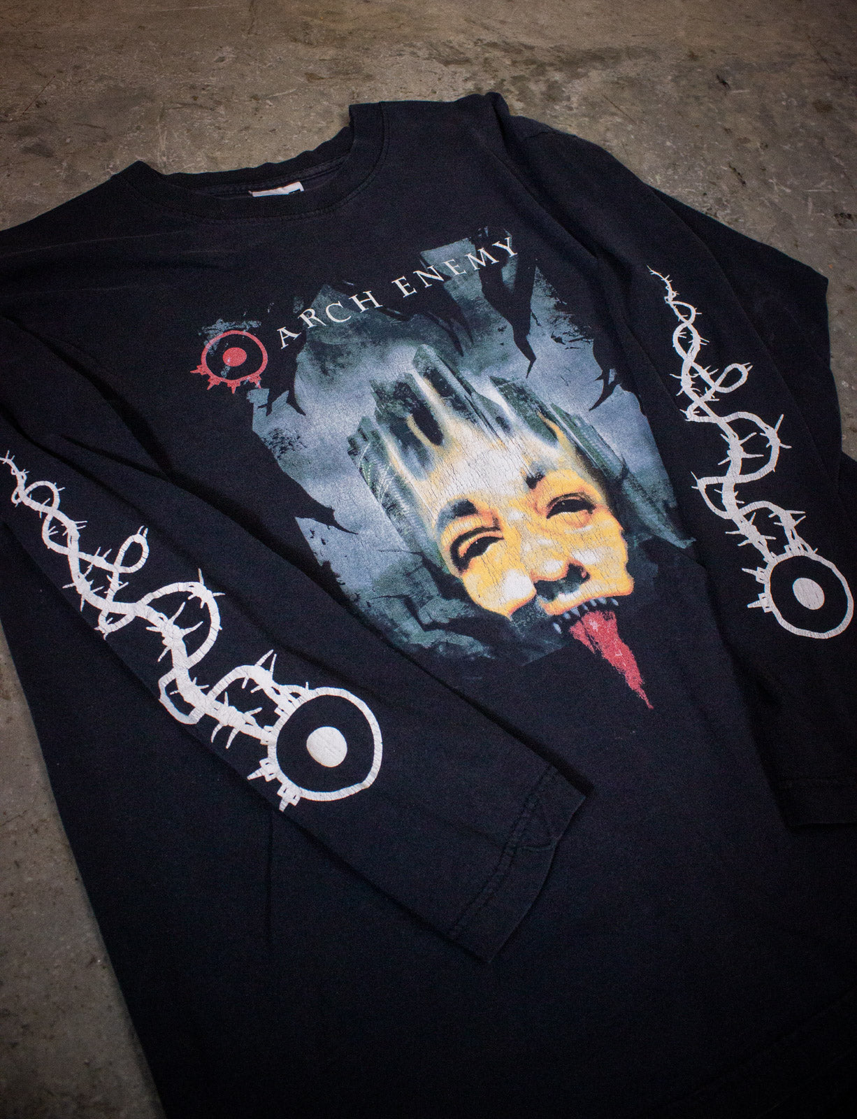 Vintage Arch Enemy Long Sleeve Concert T Shirt 90s Black Large Vintage Arch Enemy Long Sleeve Concert T Shirt 90s Black Large