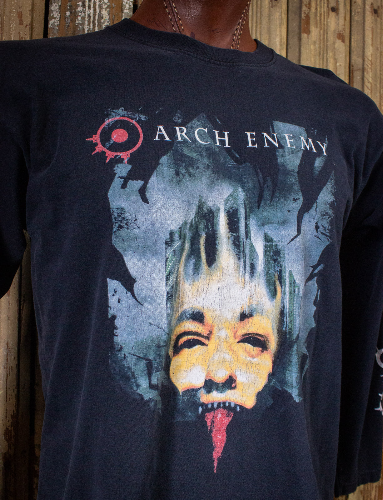 Vintage Arch Enemy Long Sleeve Concert T Shirt 90s Black Large Vintage Arch Enemy Long Sleeve Concert T Shirt 90s Black Large