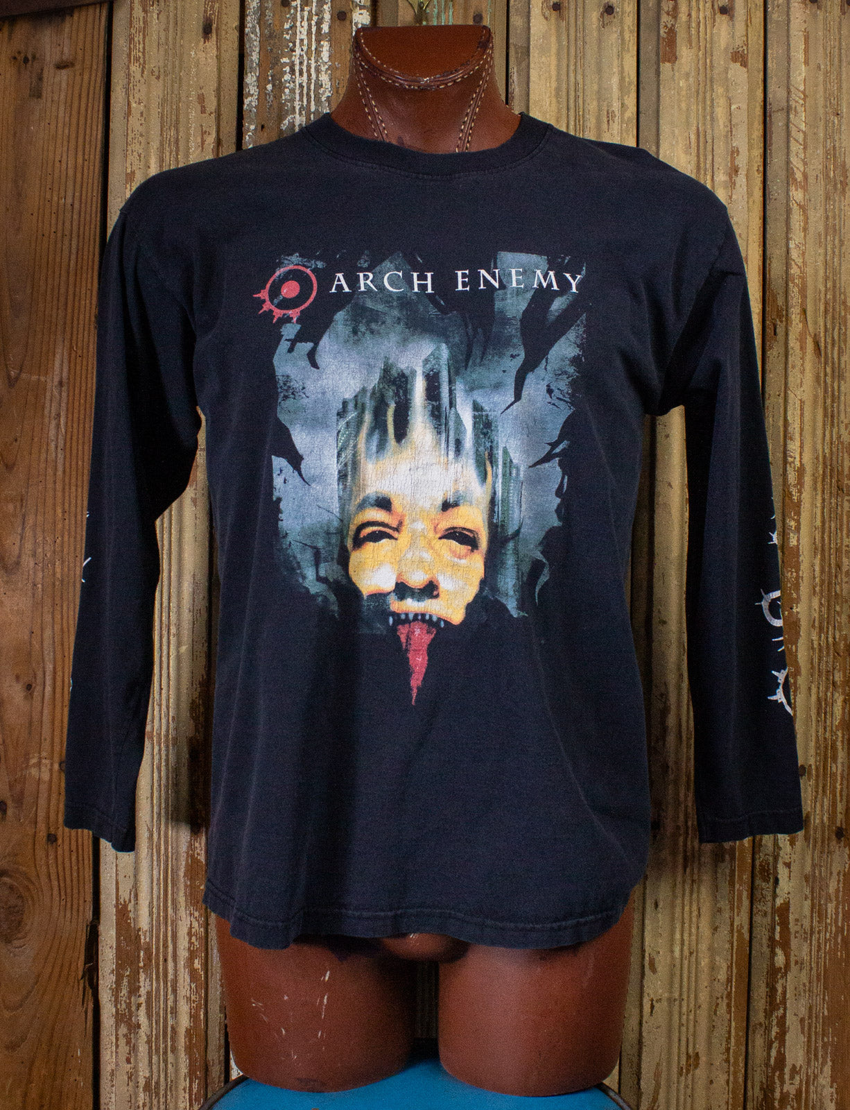 Vintage Arch Enemy Long Sleeve Concert T Shirt 90s Black Large