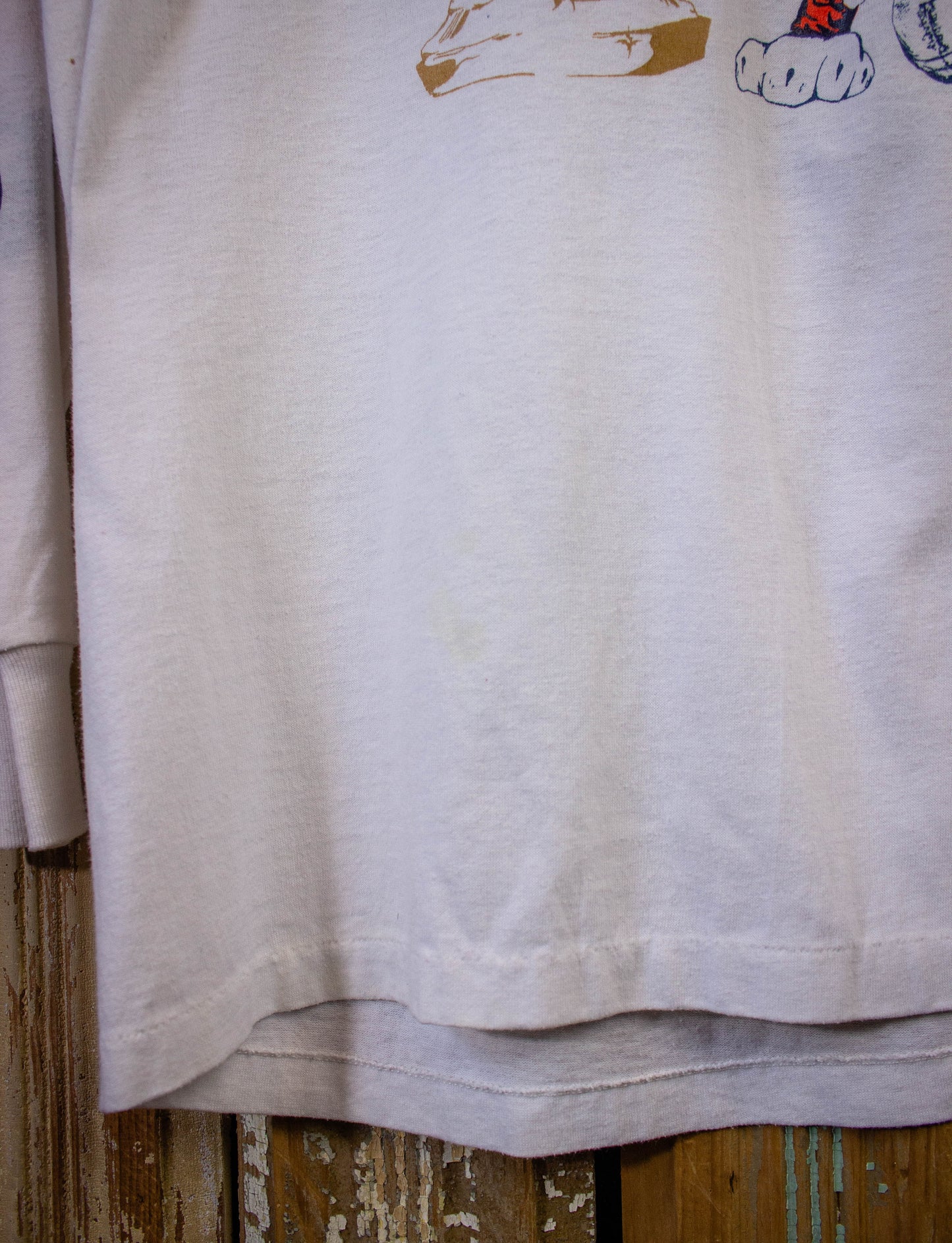 Vintage Auburn Tigers Long Sleeve Graphic 80s T Shirt White
