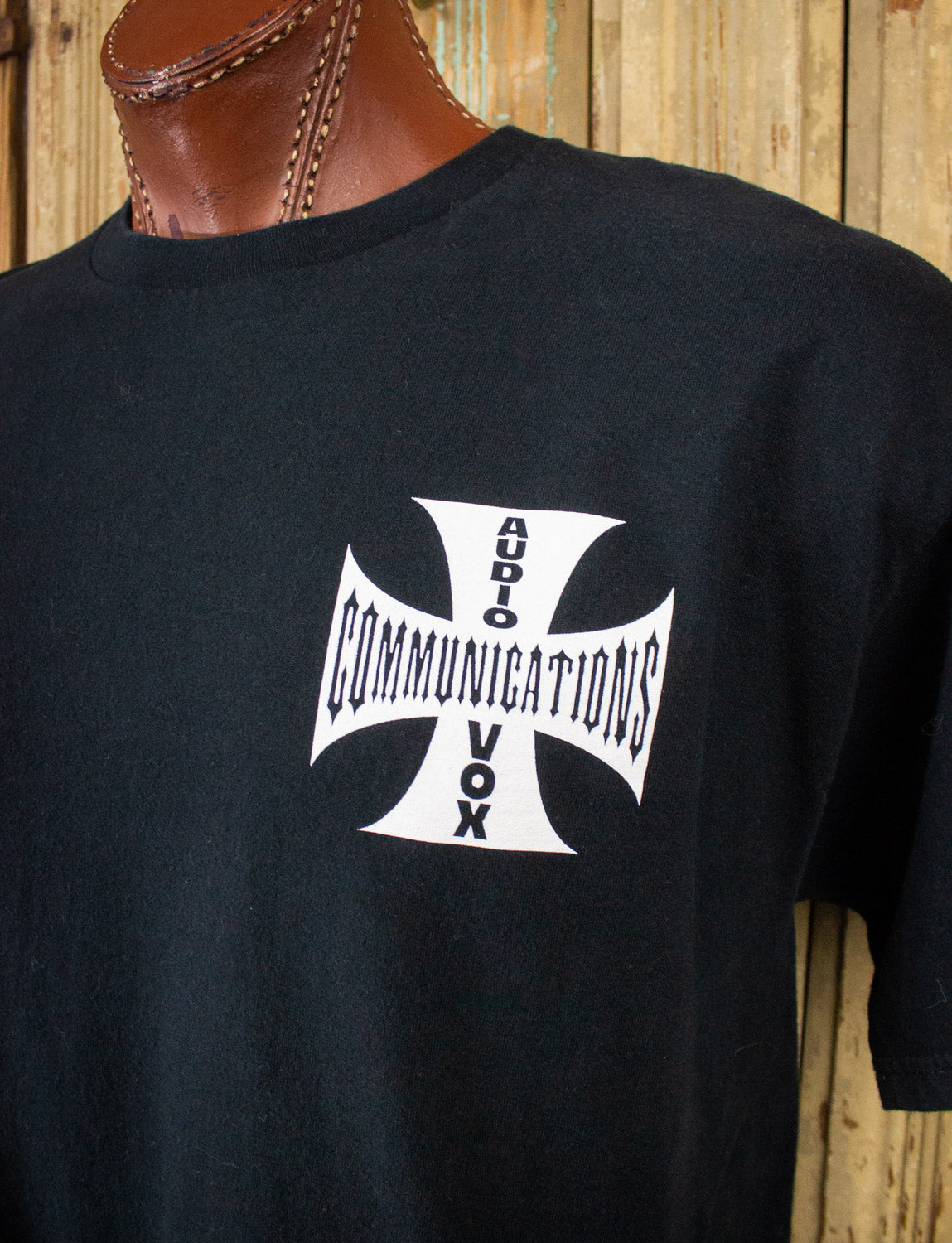 Vintage Audio Vox Communications Graphic T Shirt 2000s Black XL