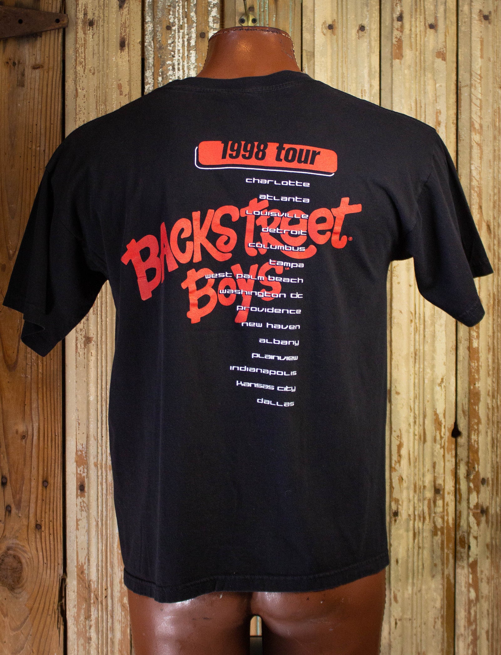 Vintage Backstreet Boys Concert T-Shirt 1998 M – Black Shag Vintage