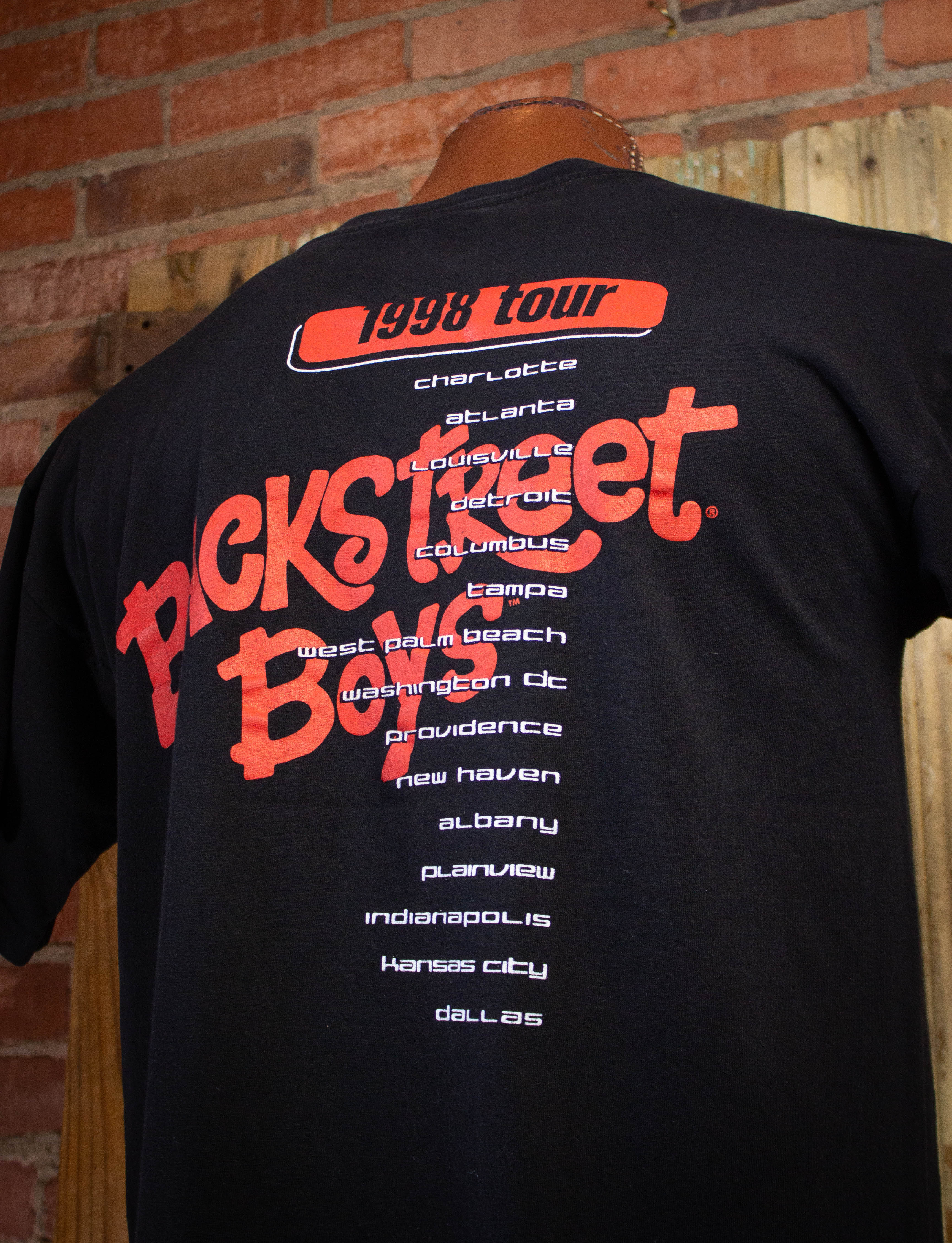 Vintage Backstreet Boys Concert T-Shirt 1998 M – Black Shag Vintage