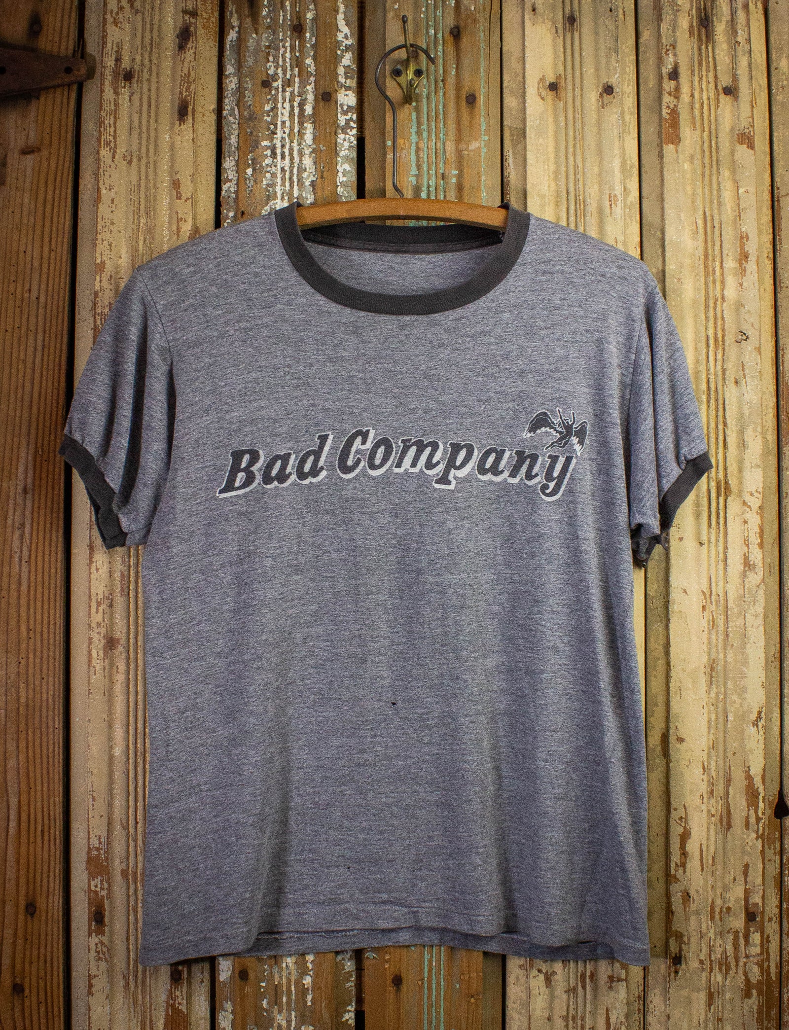 Vintage Bad Company Desolation Angels Concert Ringer T Shirt 1979 Gray Small