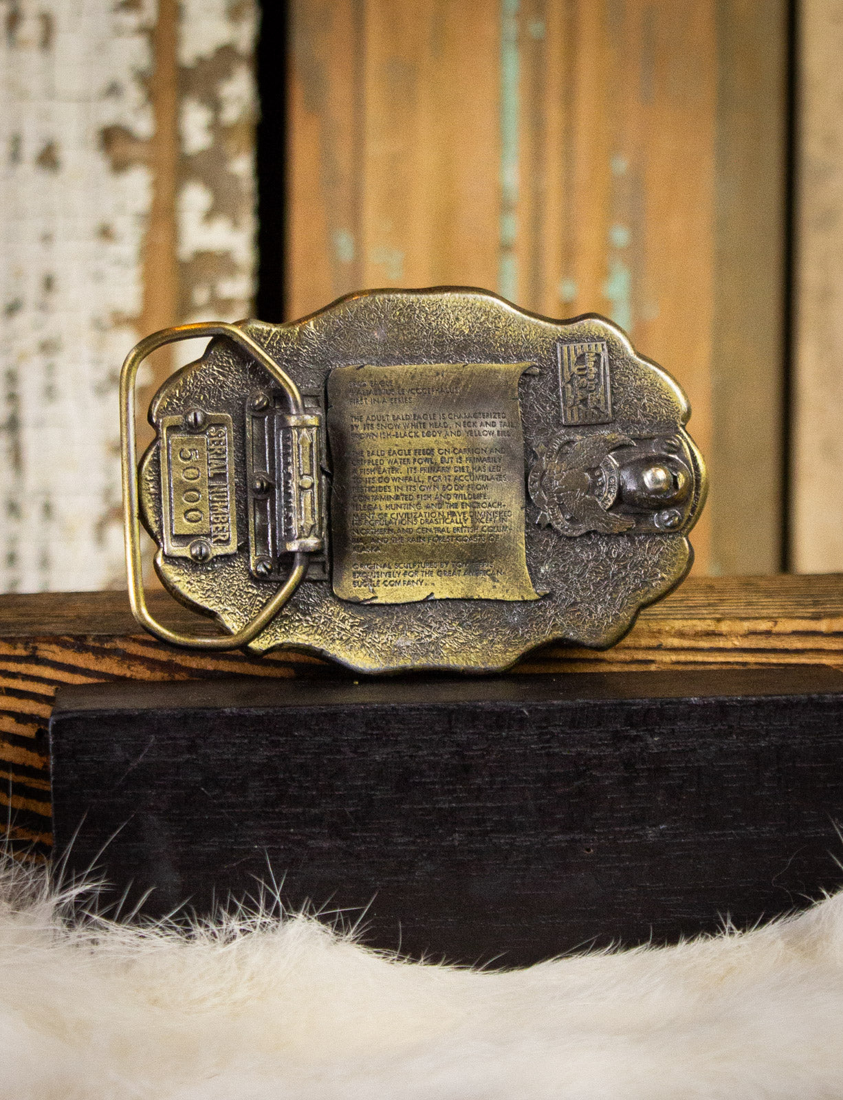 Vintage Sea Eagle Brass Belt Buckle – Black Shag Vintage
