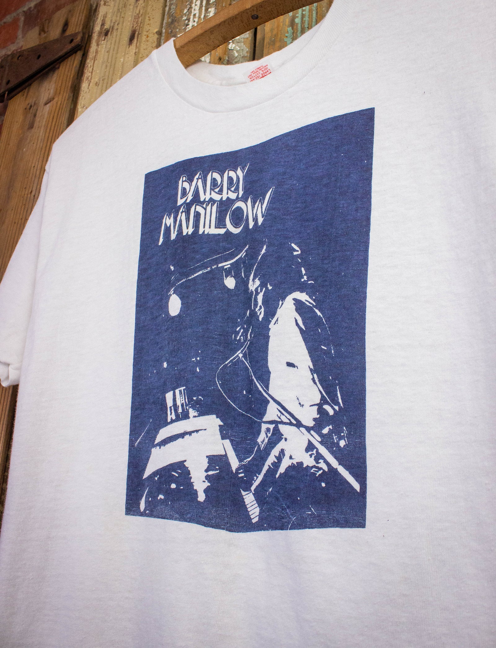 Vintage Barry Manilow Promo T Shirt 70s White Medium