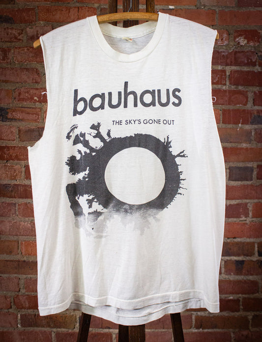 Vintage Bauhaus The Sky's Gone Out Concert T Shirt 80s White Large