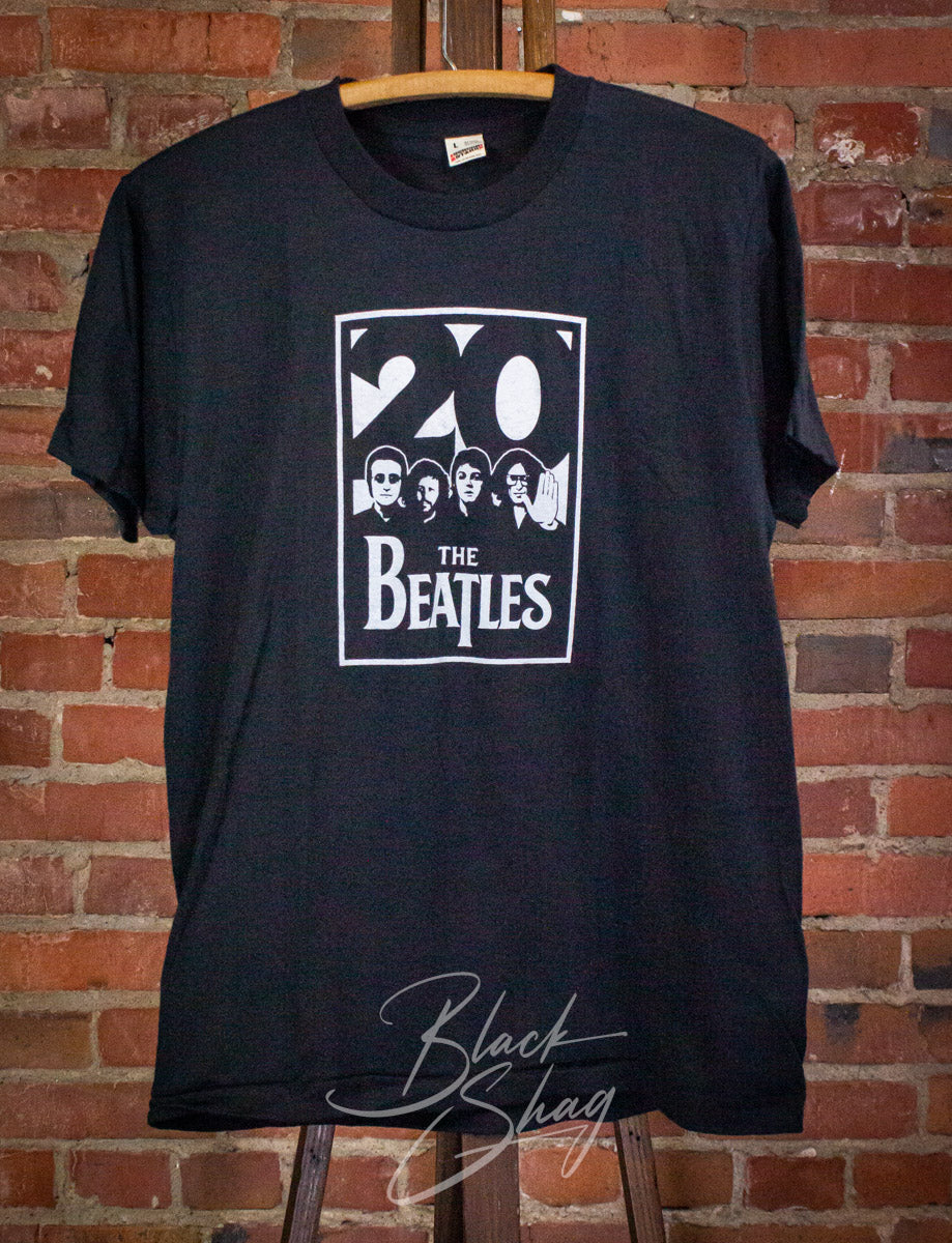 Vintage Beatles 20th Anniversary T Shirt 80s Black Medium