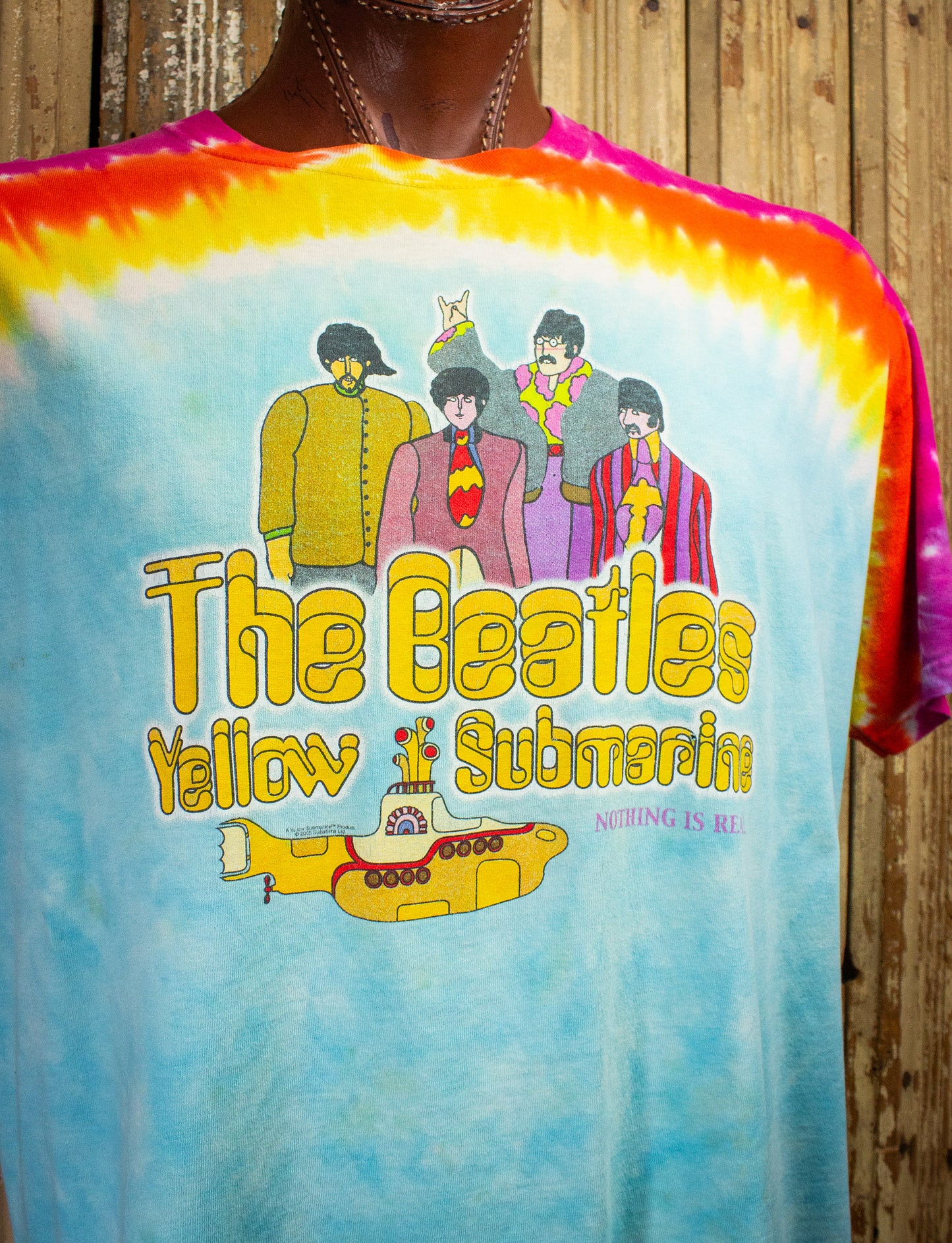 Vintage Beatles Yellow Submarine Tie Dye T Shirt 2005 2XL