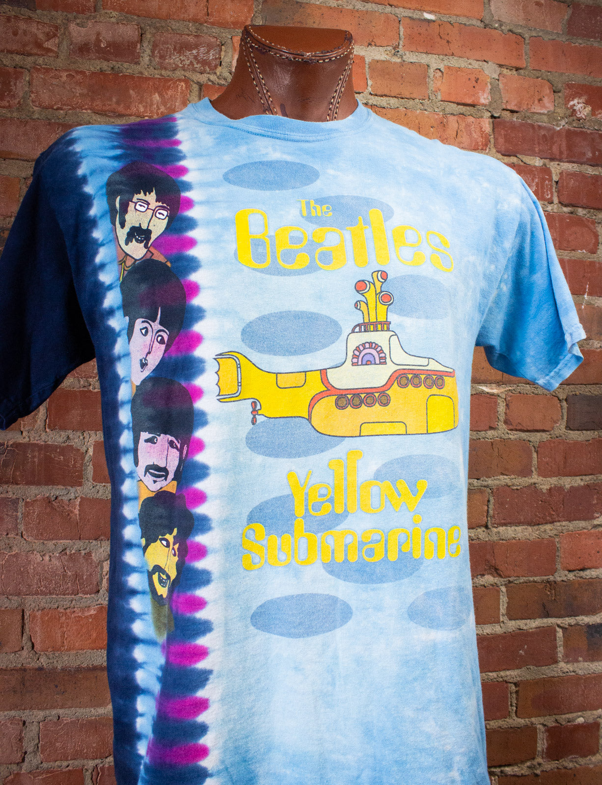 Vintage Beatles Yellow Submarine Tie Dye T Shirt 90s XL
