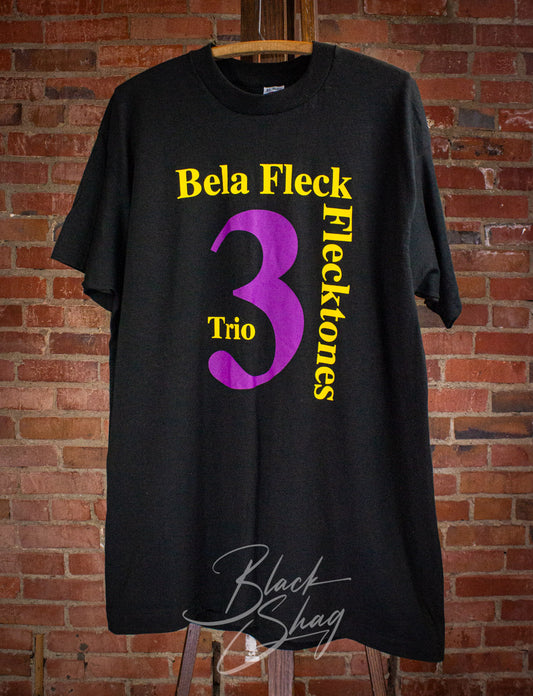 Vintage Bela Fleck Trio Flecktones Concert T Shirt 90s Black XL