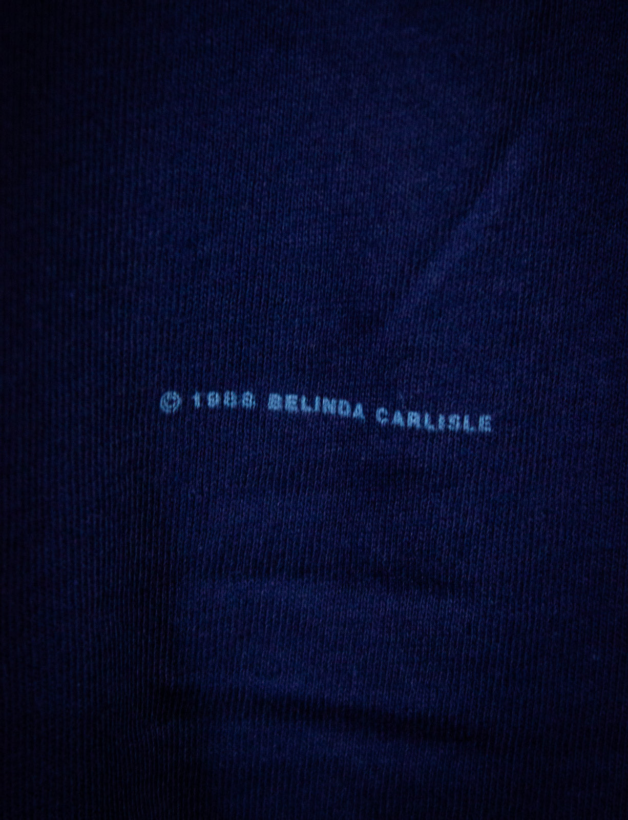 Vintage Belinda Carlisle Good Heavens! Concert T Shirt 1988 Blue Large