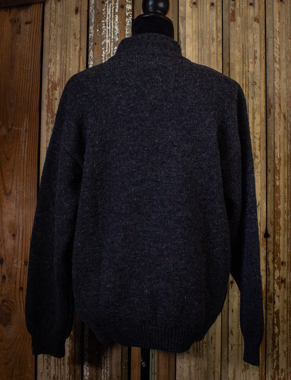 Vintage Wool Benetton Sweater 1980s Grey Medium