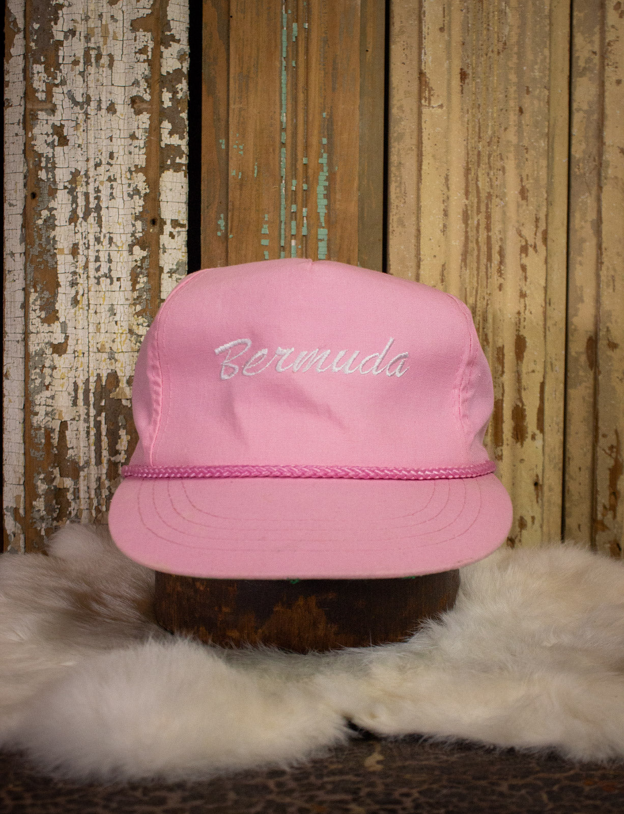 Vintage Bermuda Trucker Hat Pink
