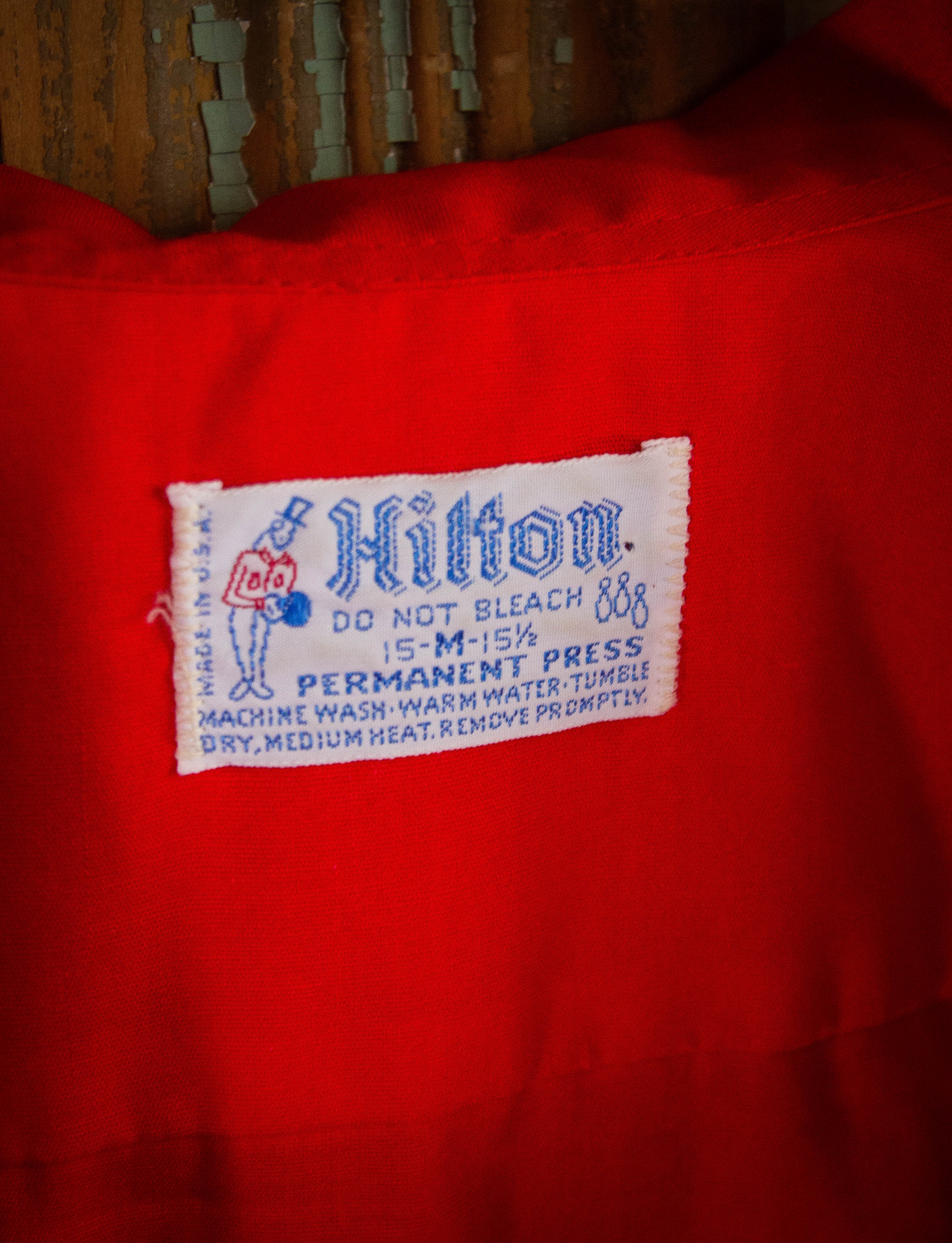 Vintage Hilton Better BILT Aluminum Bowling Shirt 60s Red Medium ...
