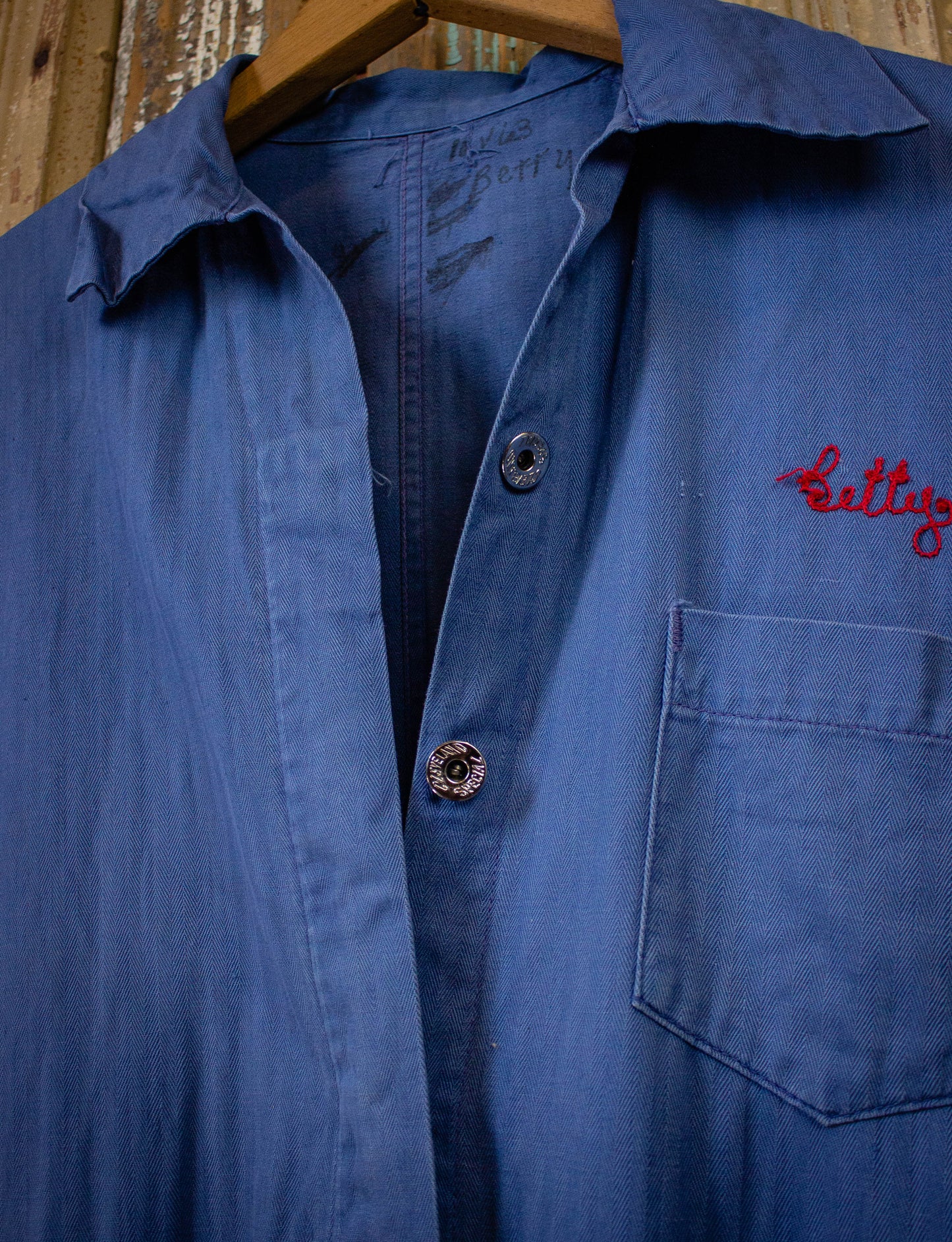 Vintage "Betty" Coveralls 70s Blue Small