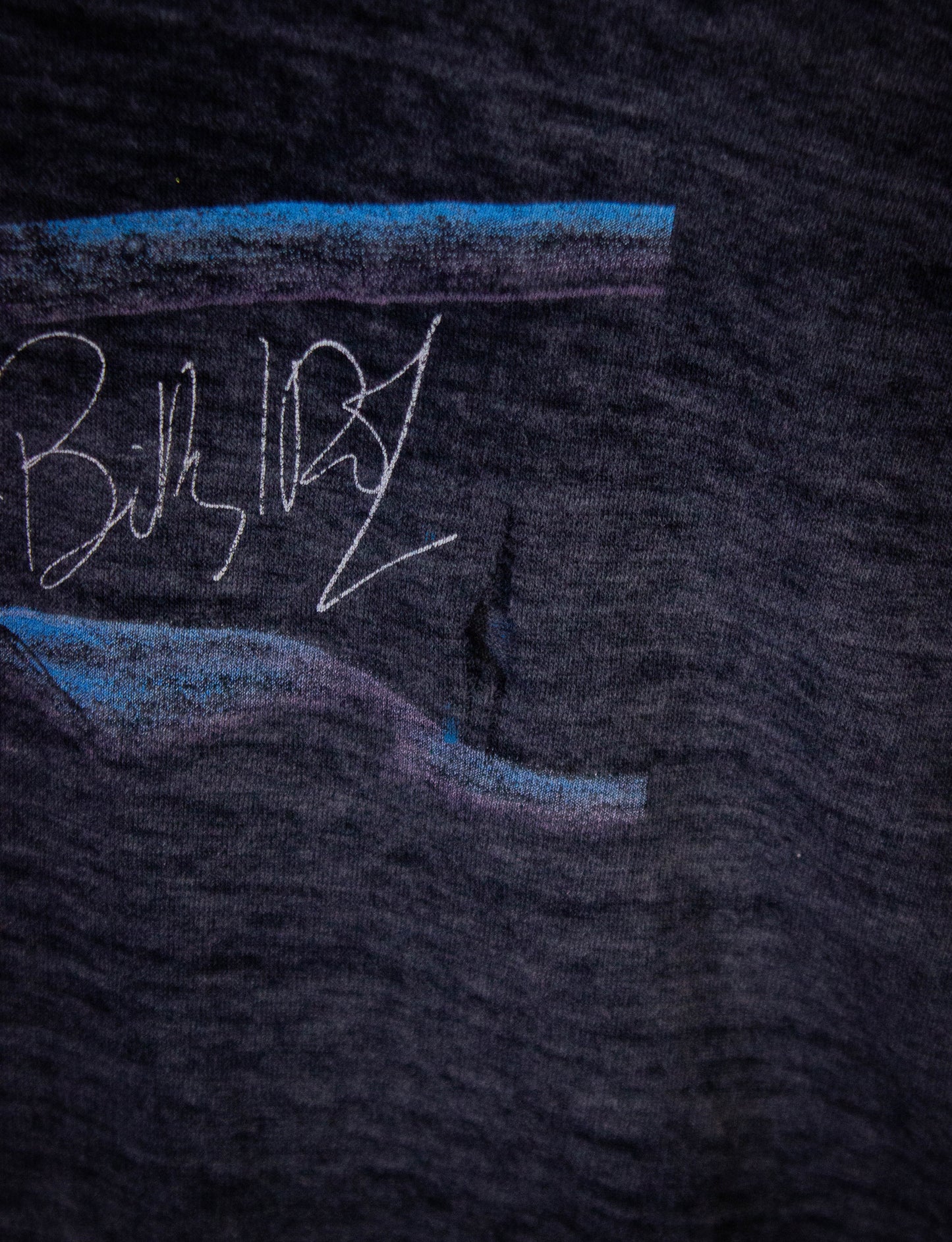 Vintage Billy Idol Rebel Yell 1983 Promo T Shirt Black and Blue Medium