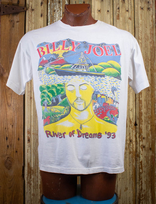 Vintage Billy Joel River Of Dreams Concert T Shirt 1993 White XL