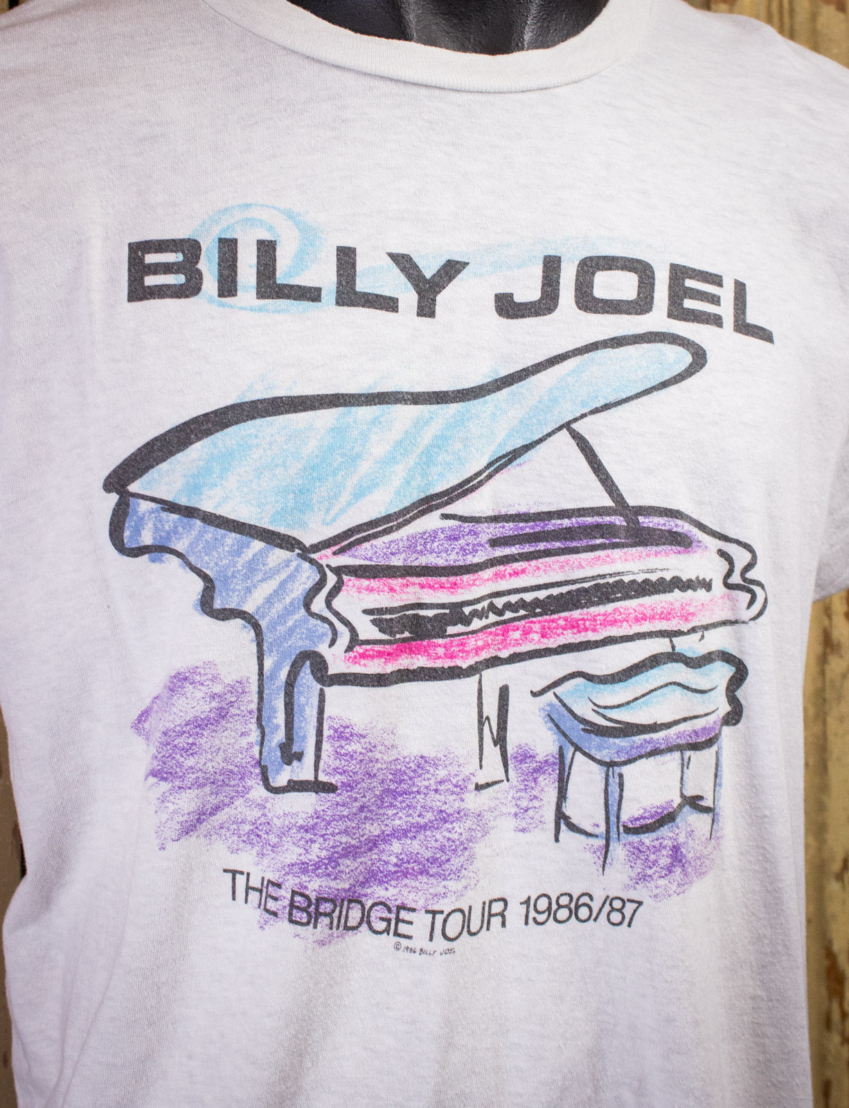 Vintage Billy Joel The Bridge Tour Concert T shirt 1986-87 Large