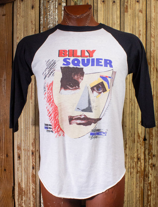 Vintage Billy Squier Signs of Life Raglan Concert T Shirt 1984 Black/White Large