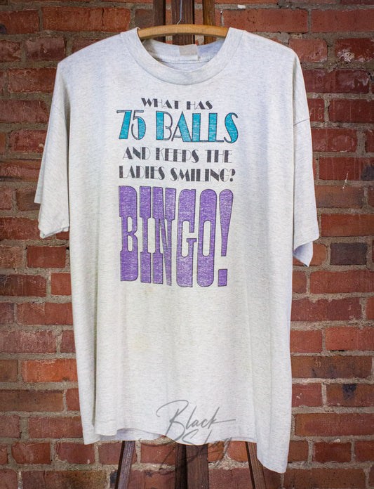 Vintage Bingo! Graphic T Shirt Gray 2XL 