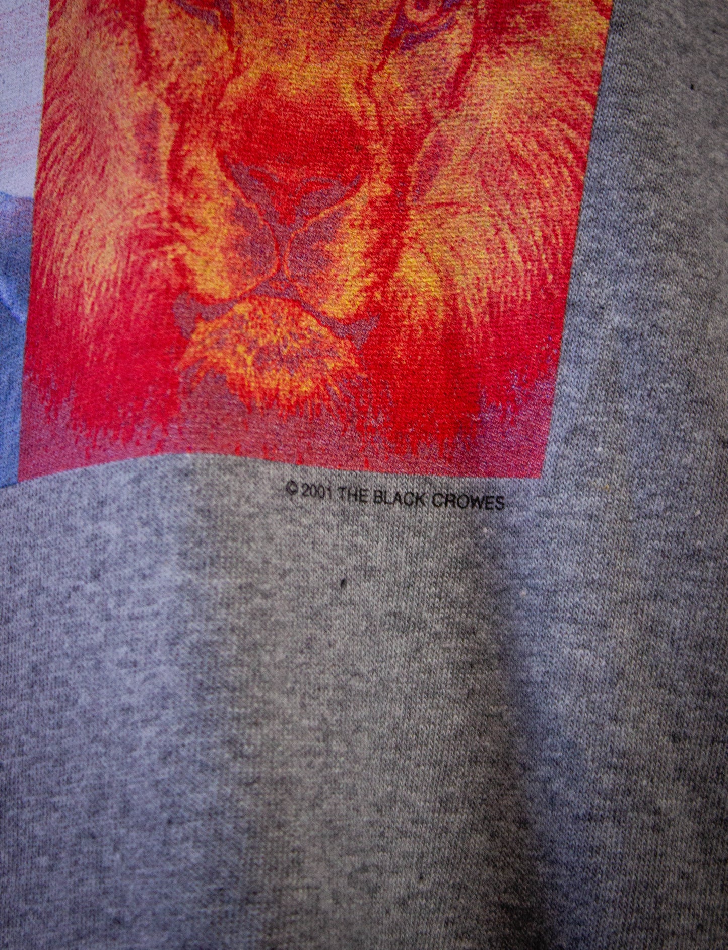 Vintage Black Crowes Lions Concert T Shirt 2001 Gray XL