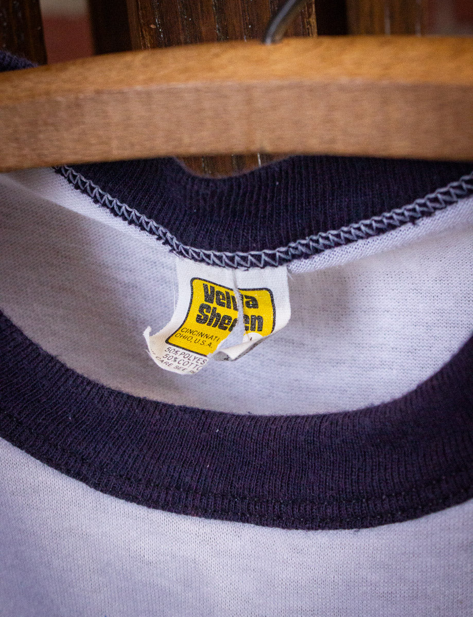 Vintage Black Hills Sturgis Motorcycle Rally Graphic Ringer T Shirt 1983 White Medium