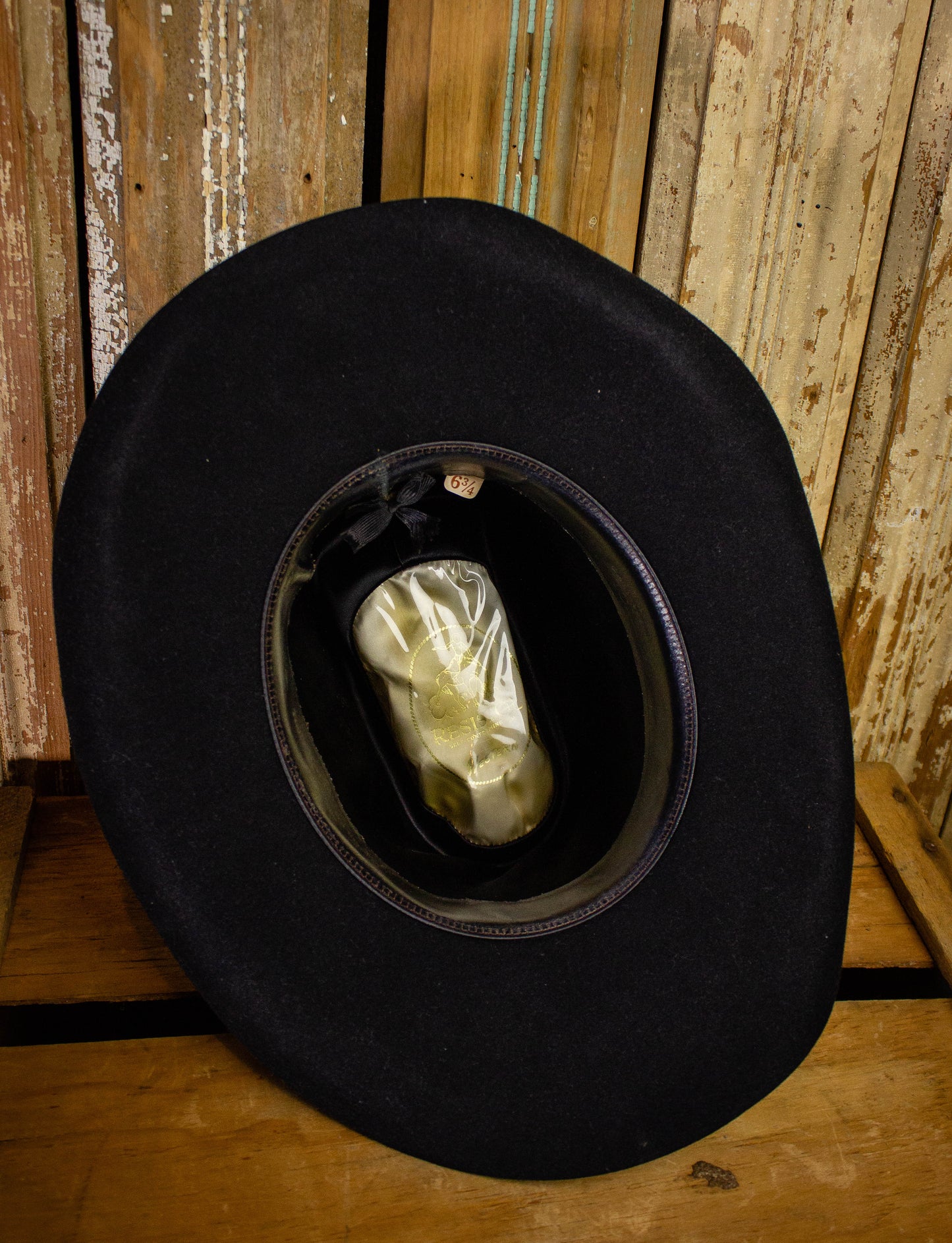 Vintage Black 3X Beaver Resistol Cowboy Hat Black 6 3/4