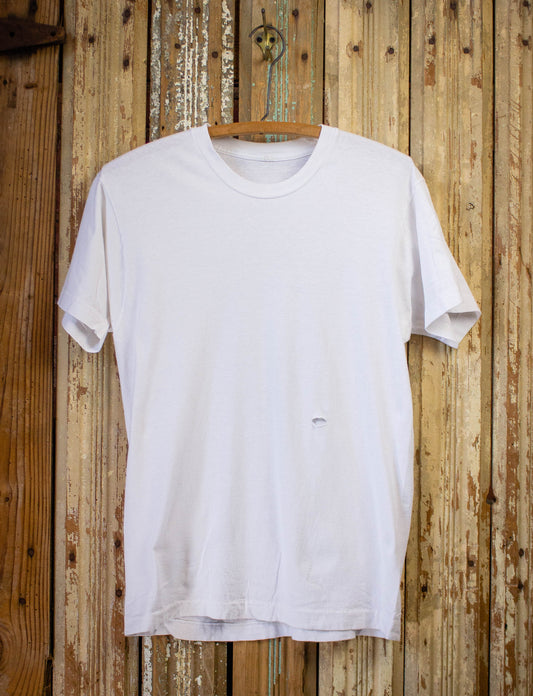 Vintage Blank White T Shirt Small