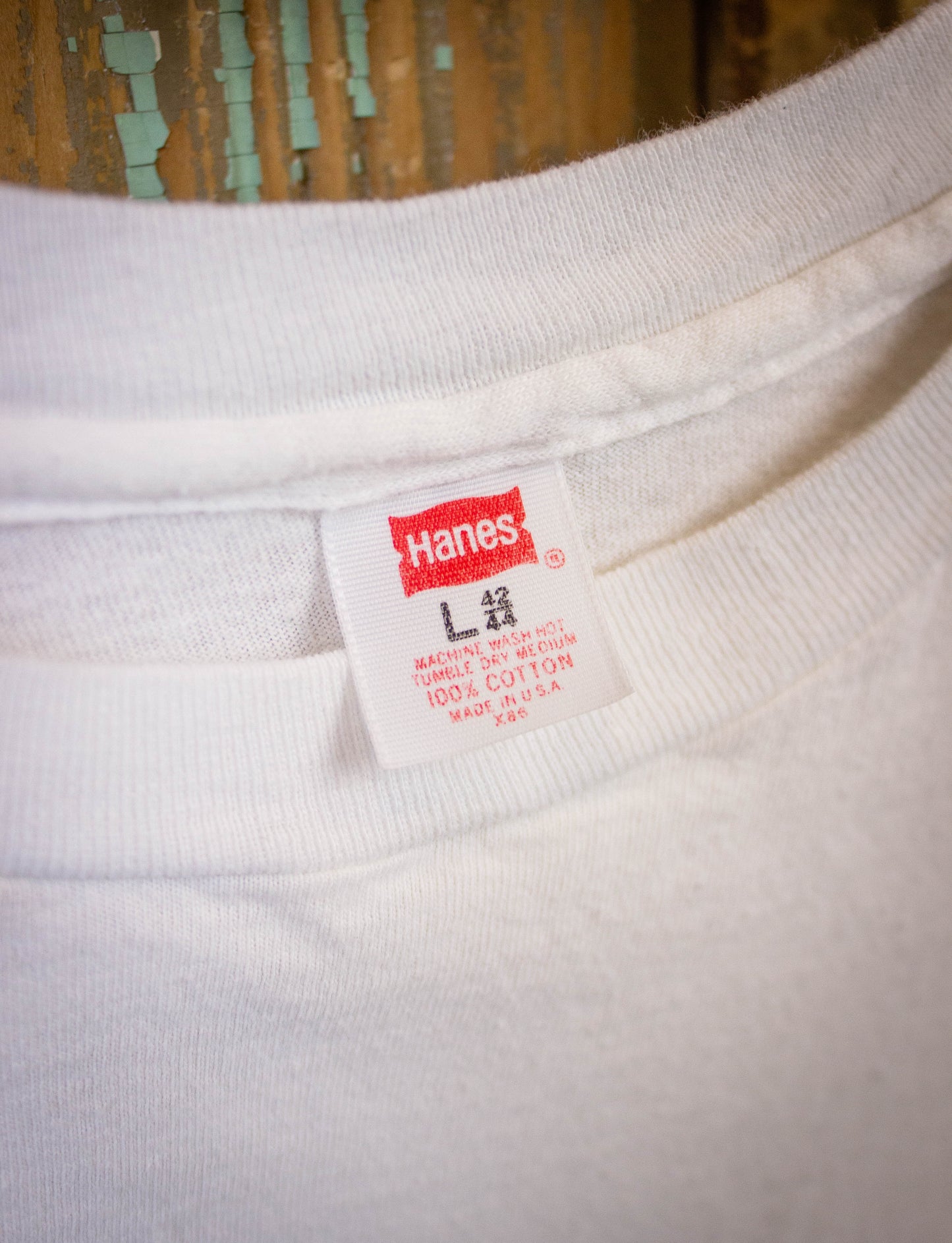 Vintage Hanes Blank White T Shirt 70s Medium