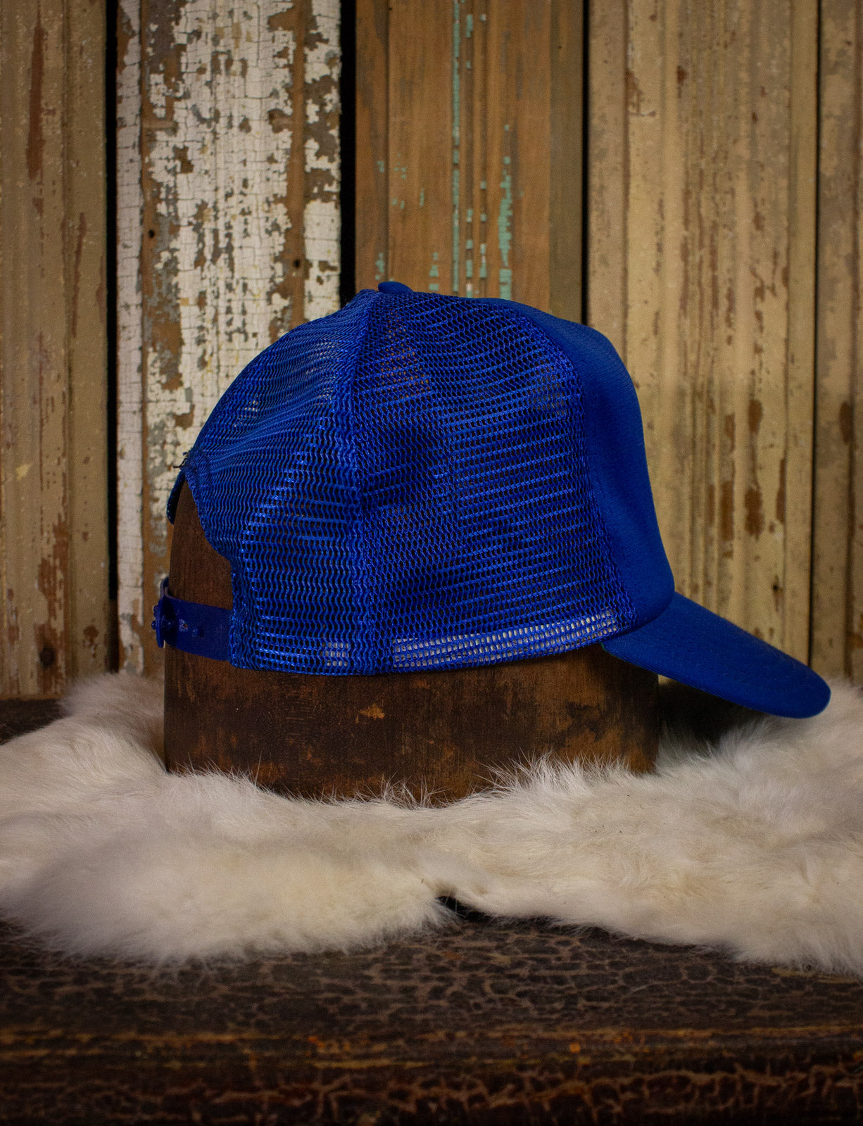 Vintage Sun and Bird Trucker Hat Blue