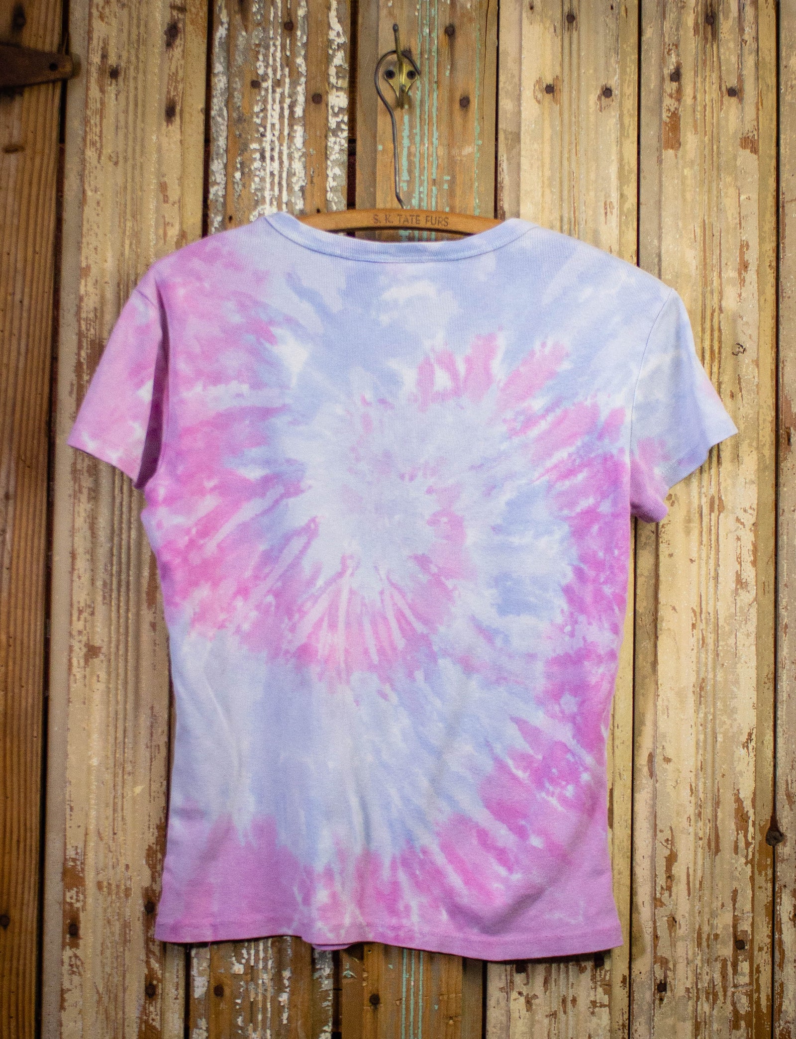 Vintage Blue and Purple Tie Dye T Shirt 70s Small