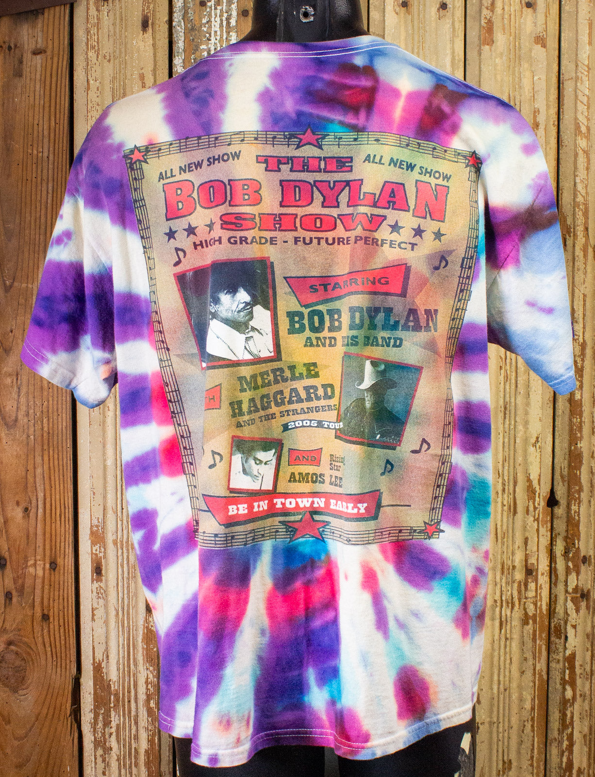 Vintage Bob Dylan Concert T Shirt 2005 Tie Dye XL