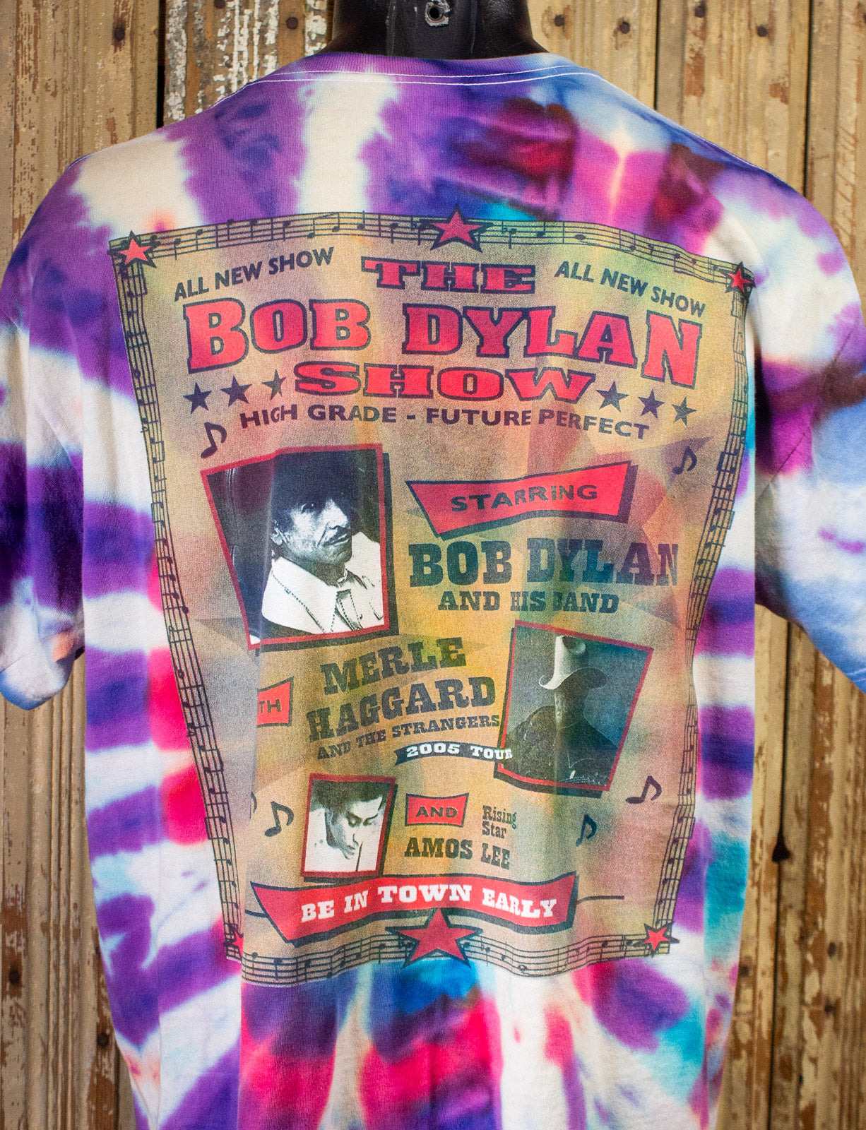 Vintage Bob Dylan Concert T Shirt 2005 Tie Dye XL