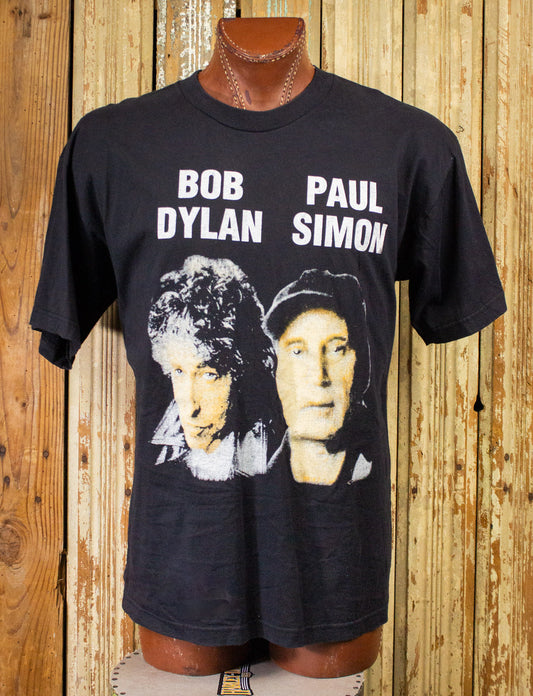 Vintage Bob Dylan & Paul Simon Concert T Shirt 1999 Black XL