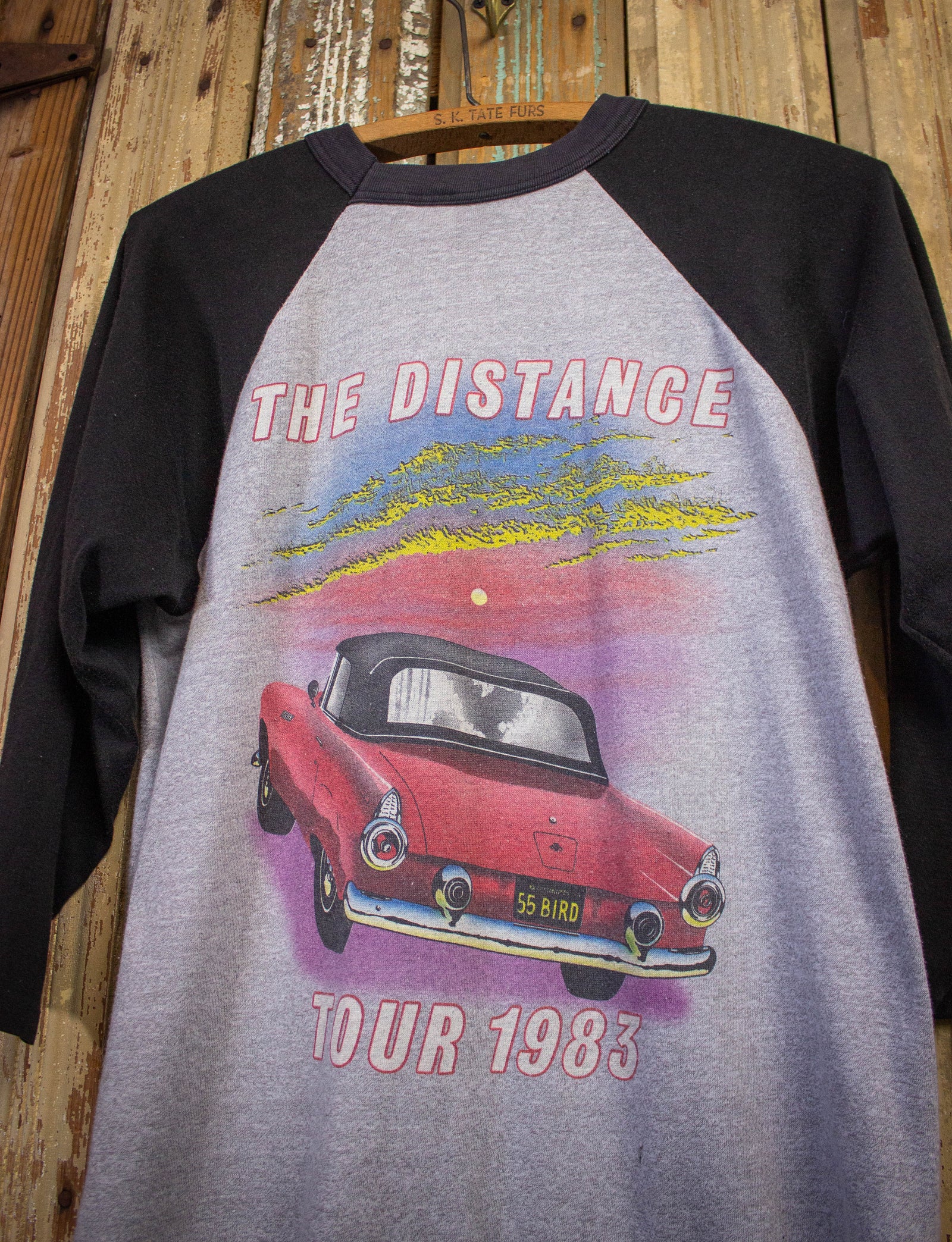 Vintage Bob Seger The Distance Raglan Concert T Shirt 1983 Black and Gray Medium