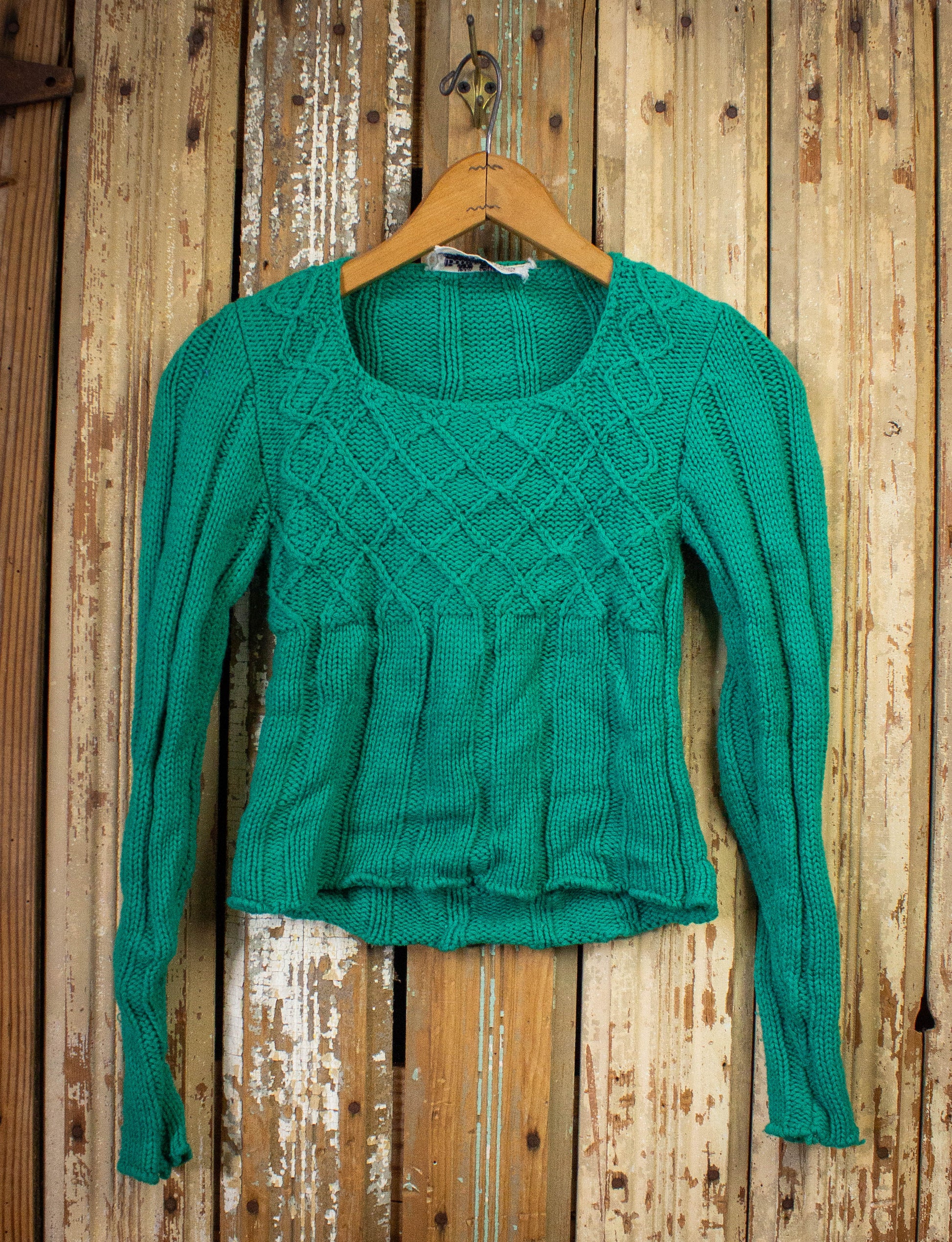 Vintage Bobbie Brooks Knit Sweater 70s Teal XS – Black Shag Vintage