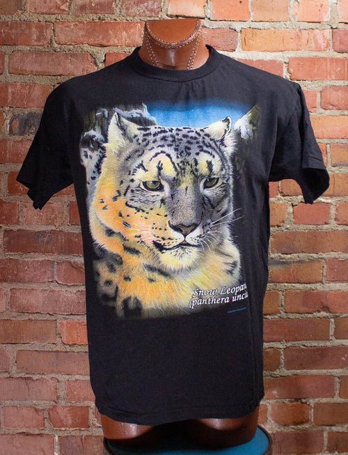 Vintage Snow Leopard Graphic T-Shirt XL