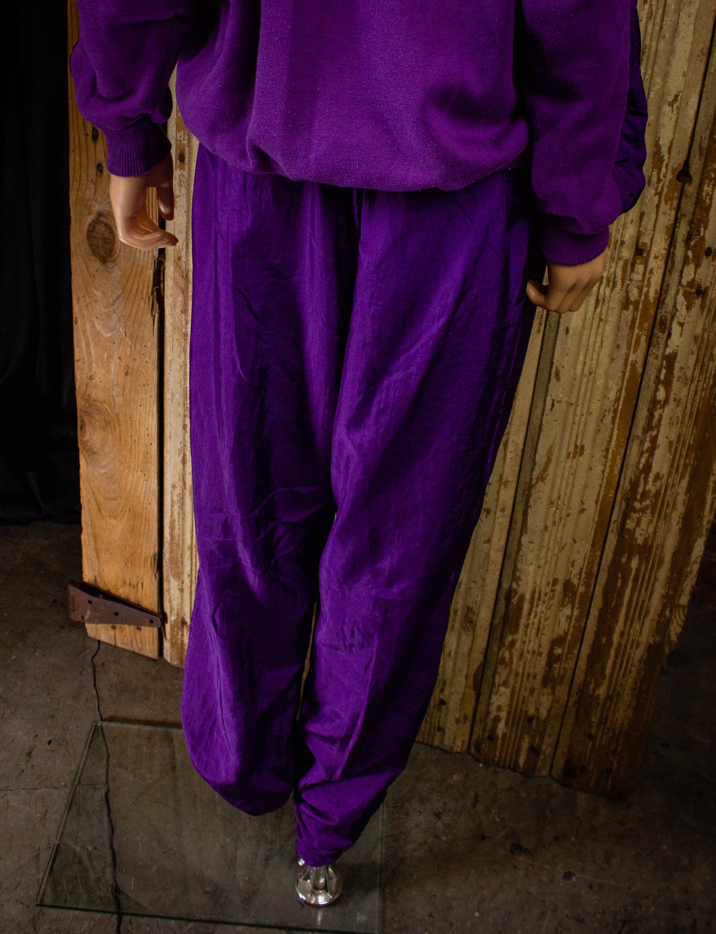 Vintage Bocco Purple 2 piece track suit 1980s M