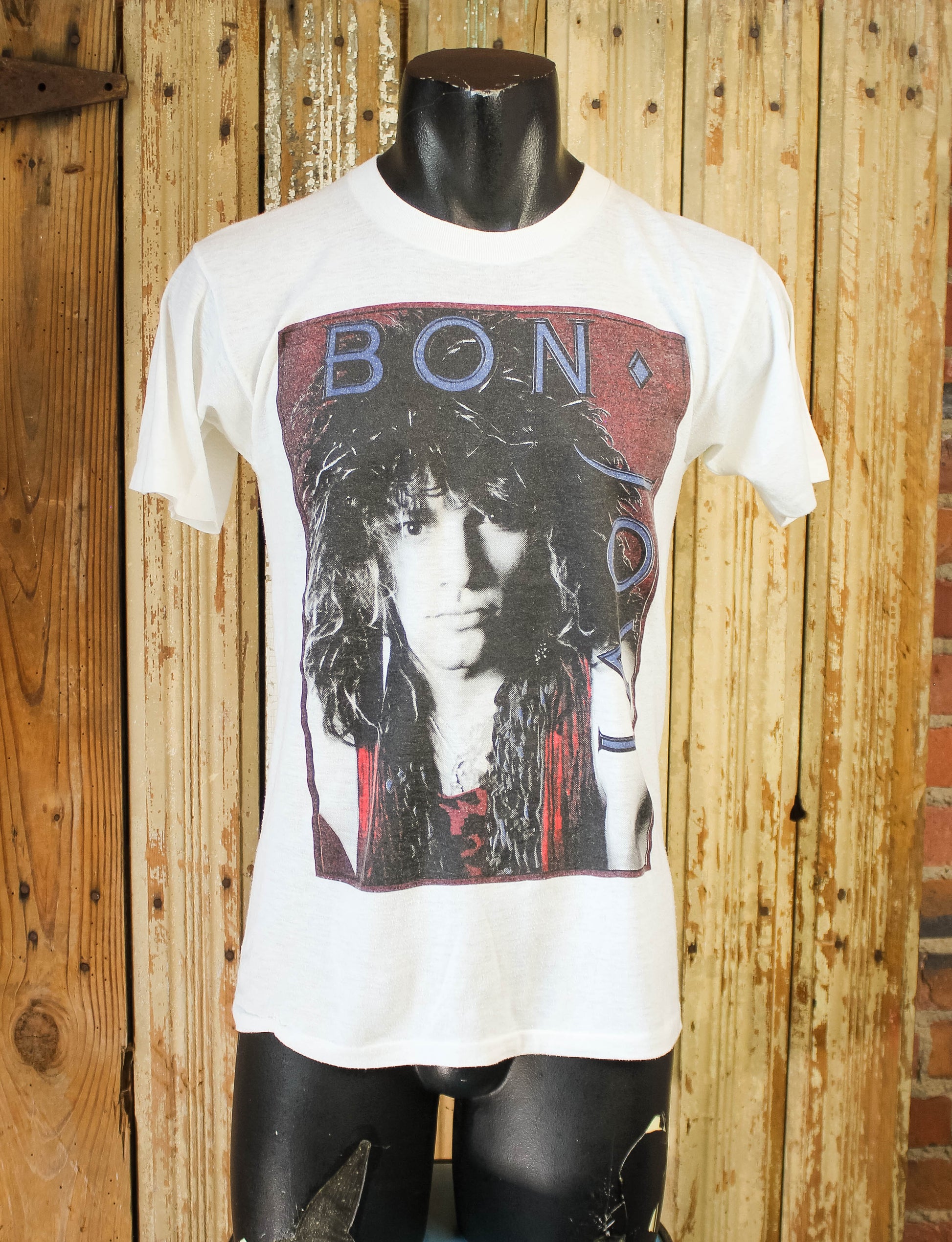 Vintage Bon Jovi 7800 Fahrenheit Concert T-Shirt 1985 White S