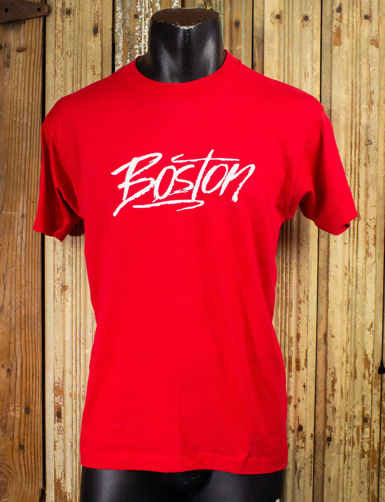 Vintage Boston Souvenir Graphic T Shirt 80s Red Medium