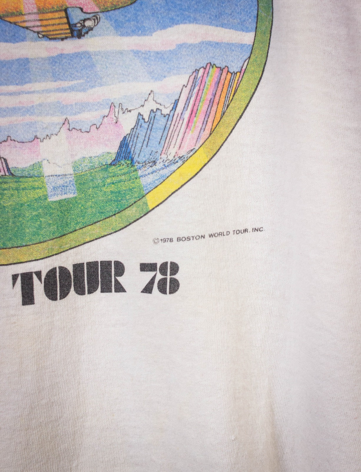Vintage Boston World Tour 1978 Raglan Jersey T Shirt Large