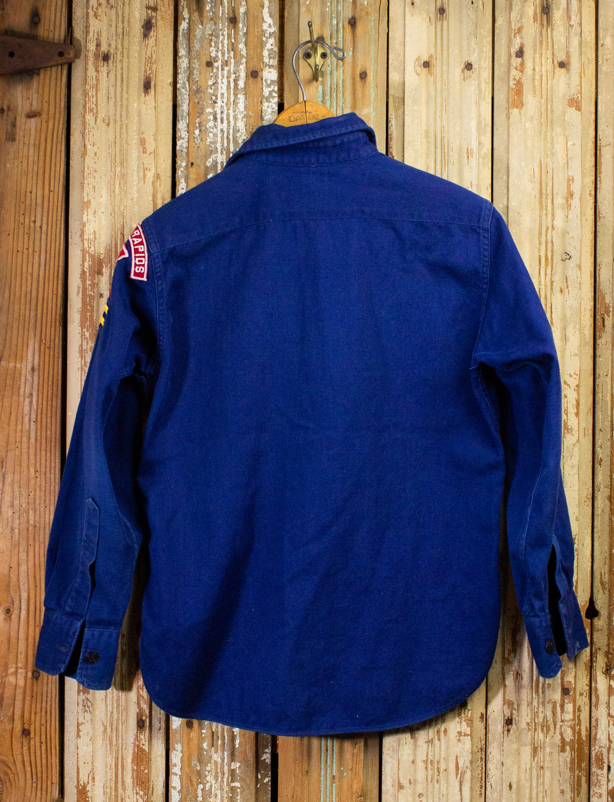 Vintage Boy Scouts of America Long Sleeve Shirt 60s Blue Small