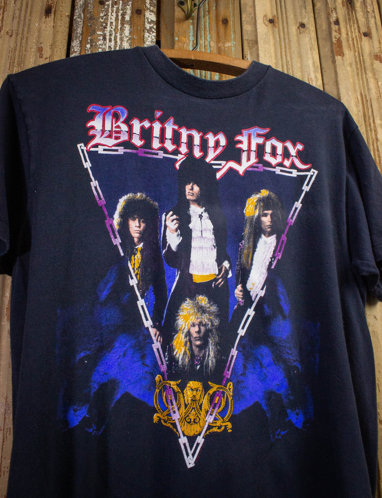 Vintage Britny Fox Rock Revolution Concert T Shirt 1989 Black Medium