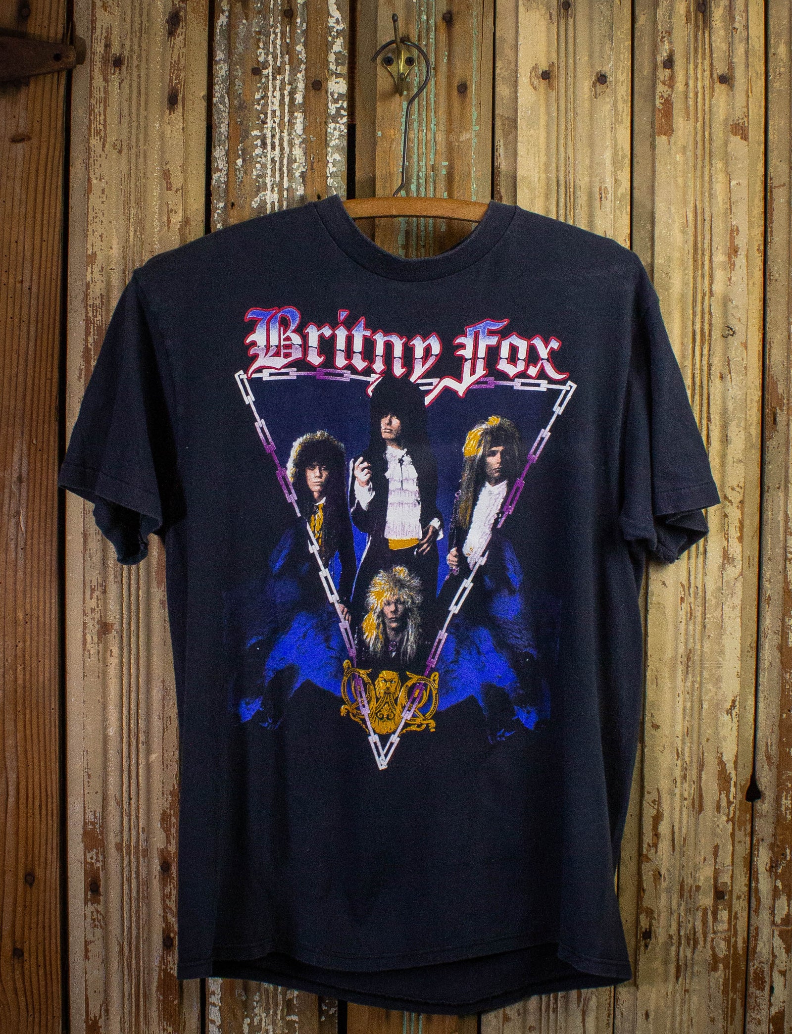 Vintage Britny Fox Rock Revolution Concert T Shirt 1989 Black Medium