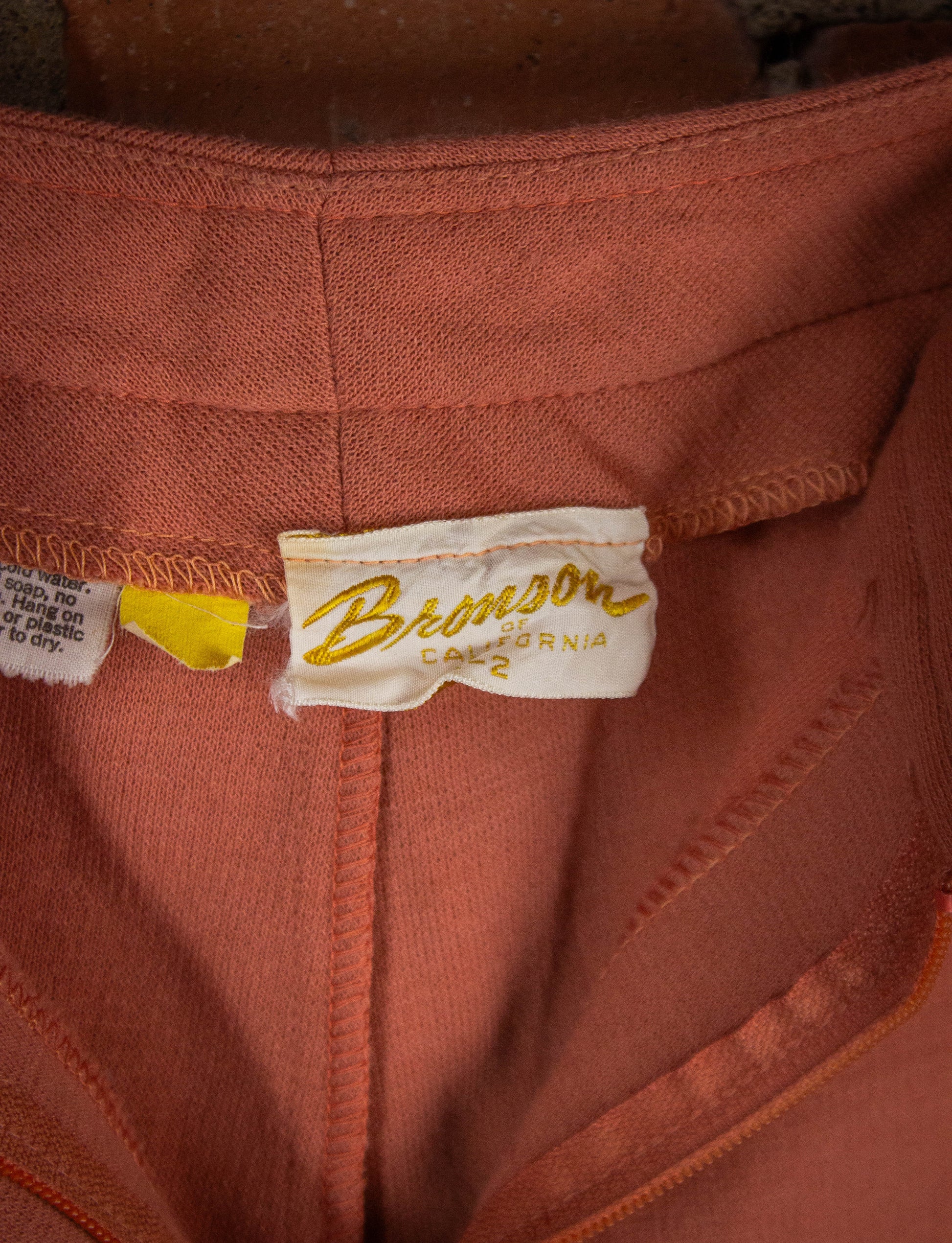 Vintage Bronson Bell Bottom Pants 70s Peach 22x29