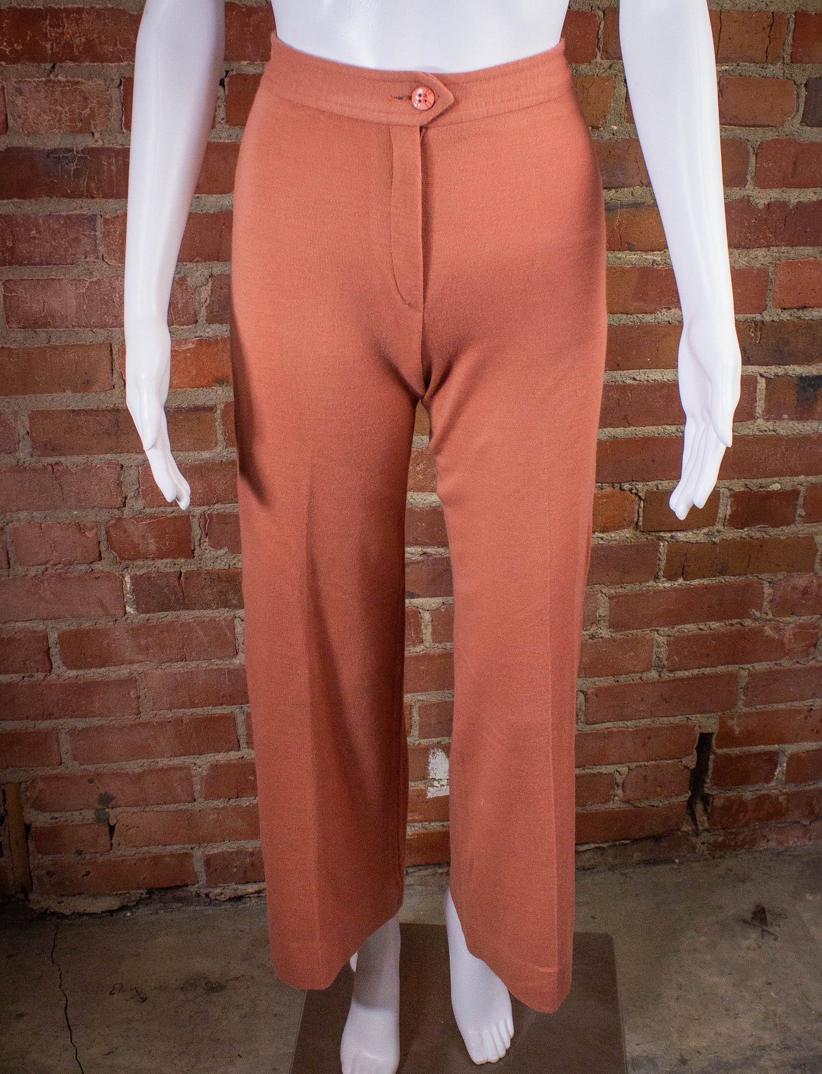 Vintage Bronson Bell Bottom Pants 70s Peach 22x29