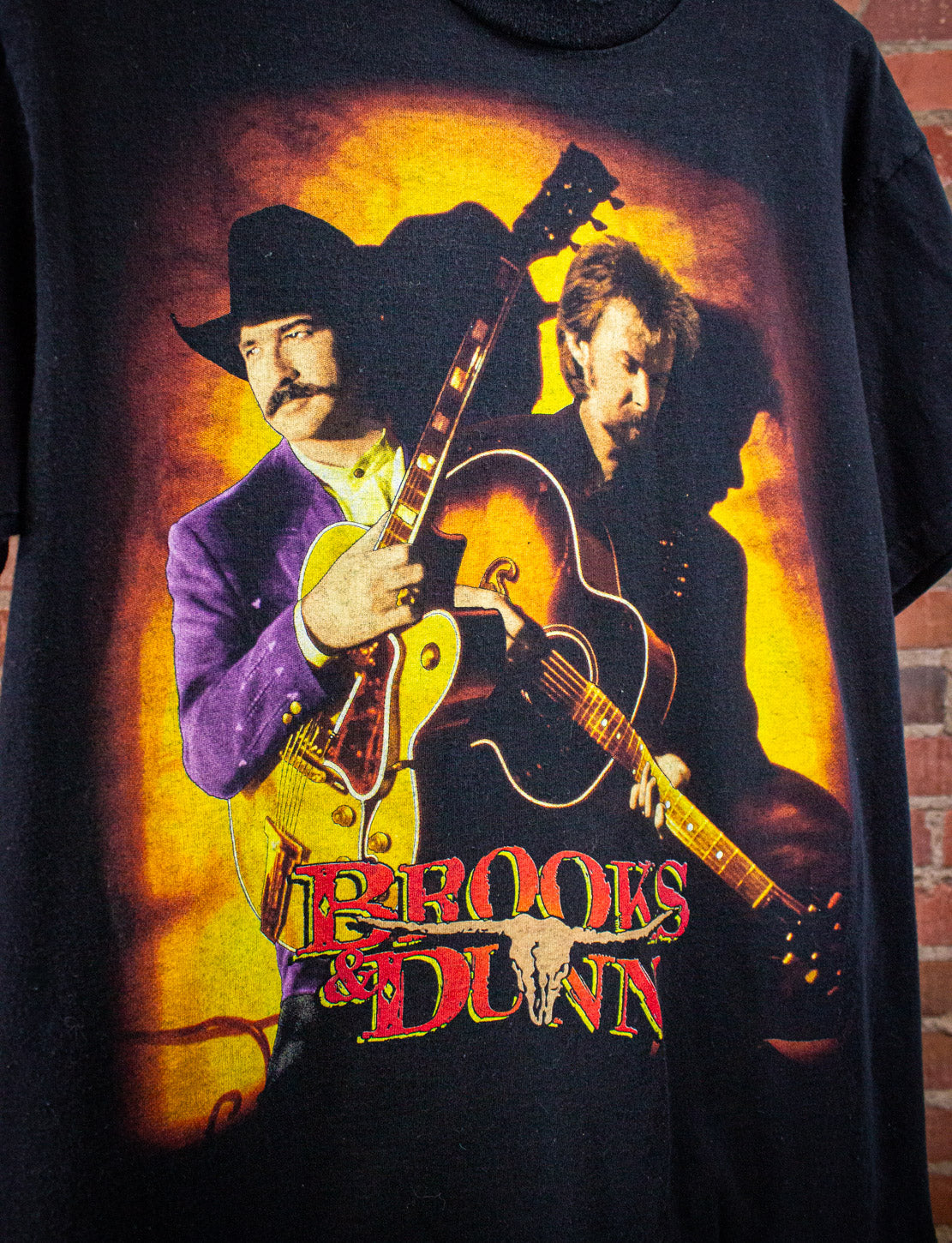 Vintage Brooks n Dunn Tour of America Concert T Shirt 1997 Black Medium/Large