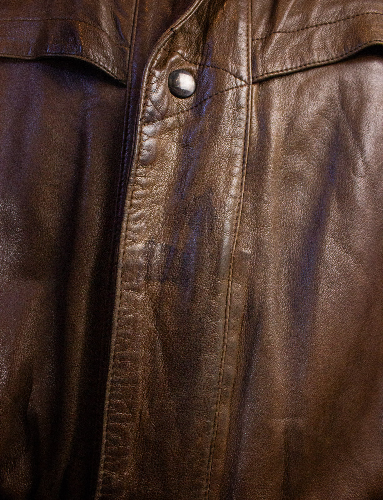 Vintage Men's Leather Jacket XXL factory Brown